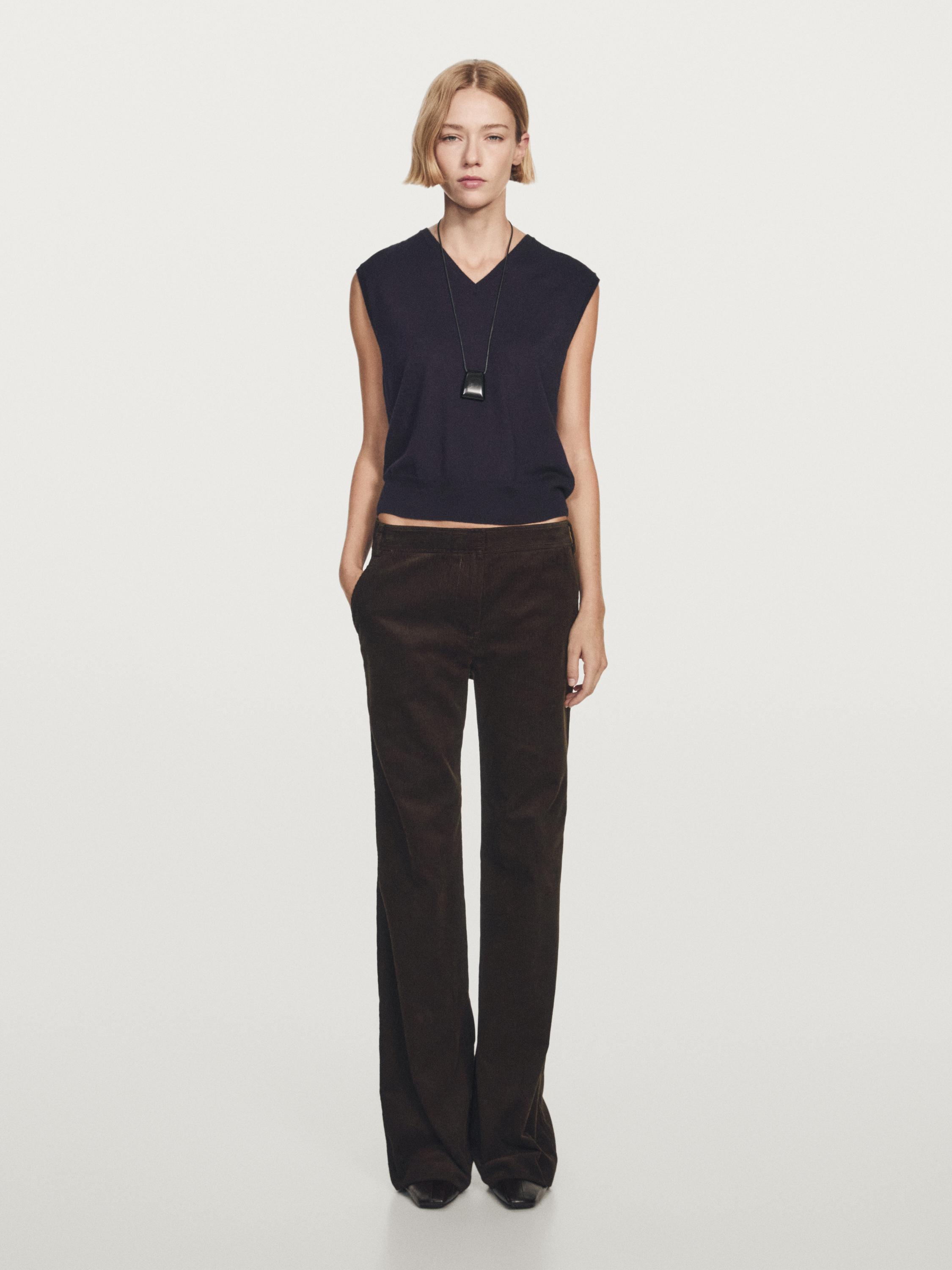 Flared corduroy trousers