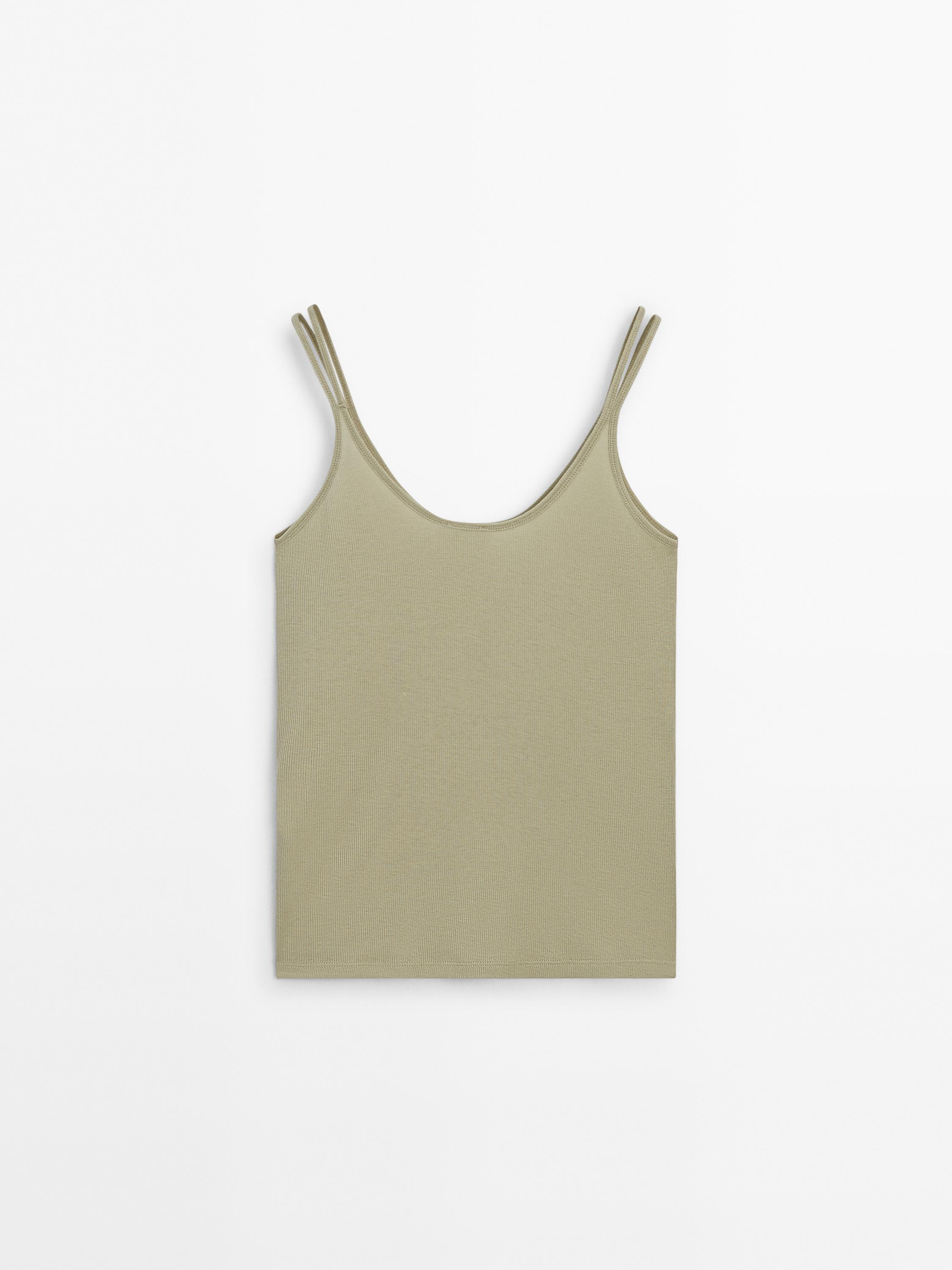 Camiseta tirante doble rib