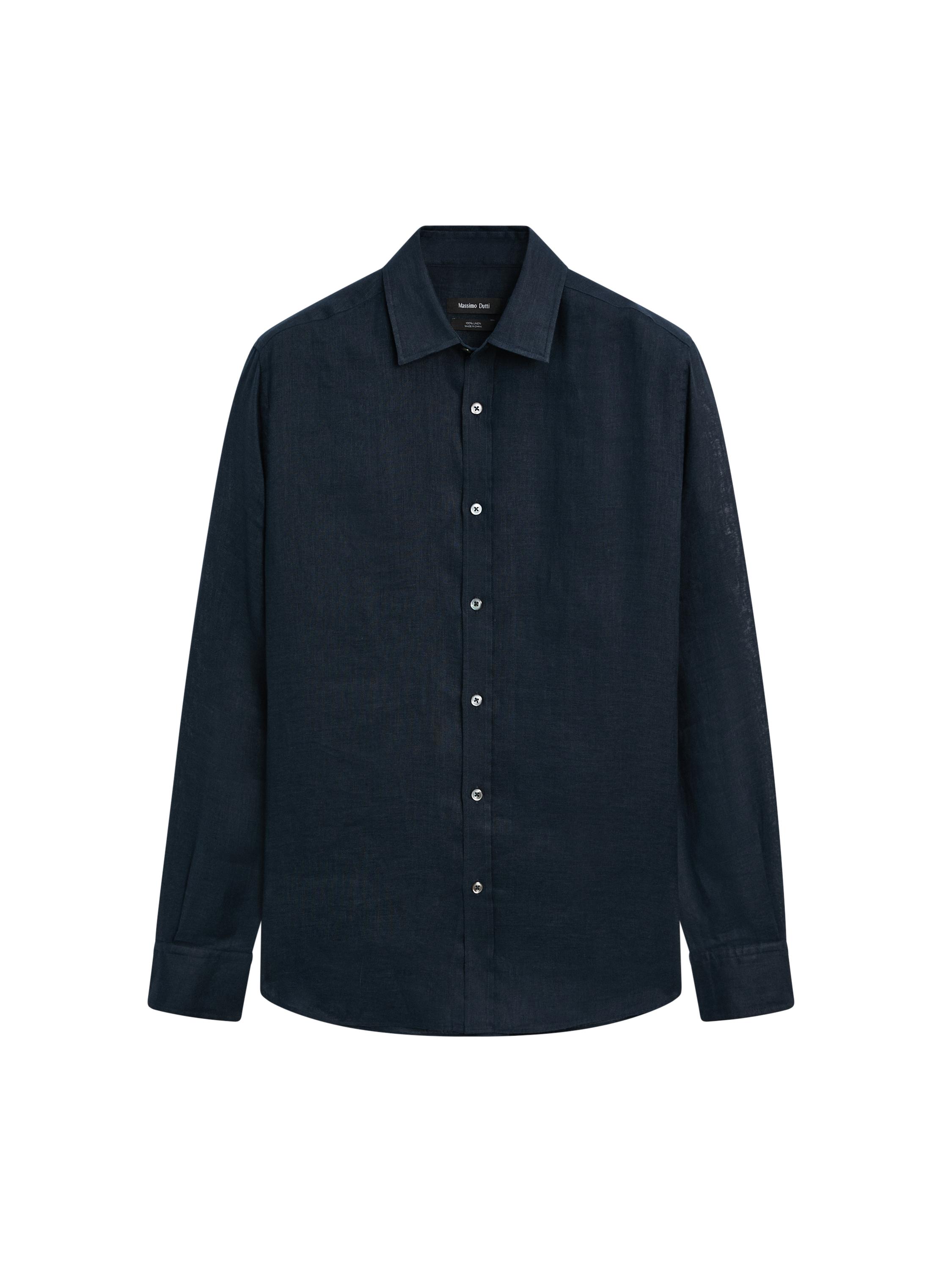★ Massimo Dutti★ Regular fit linen shirt 01702252430 Regular-fit linen check shirt · White · Shirts | Massimo Dutti