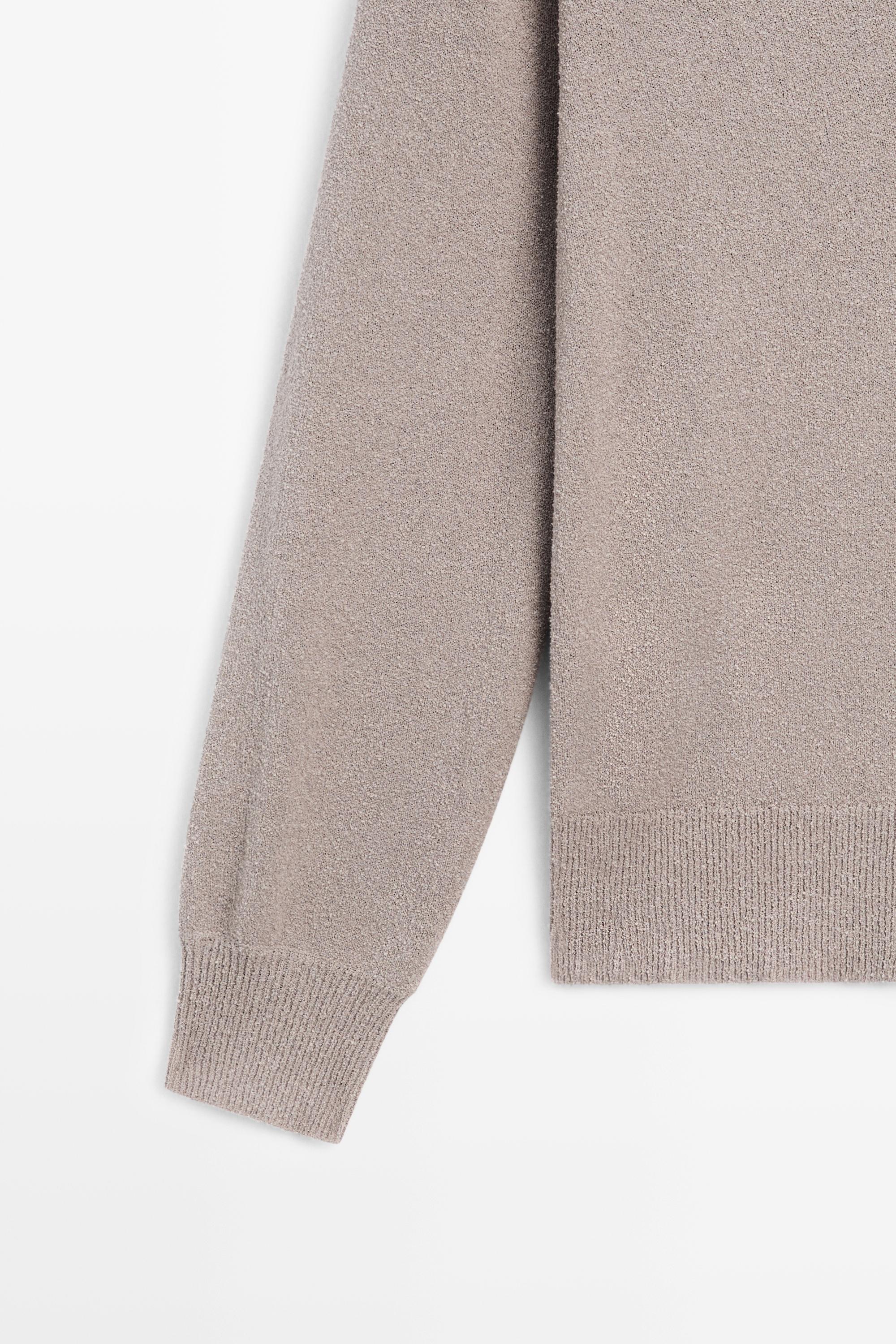STUDIO V-neck knit cardigan — MOLE BROWN