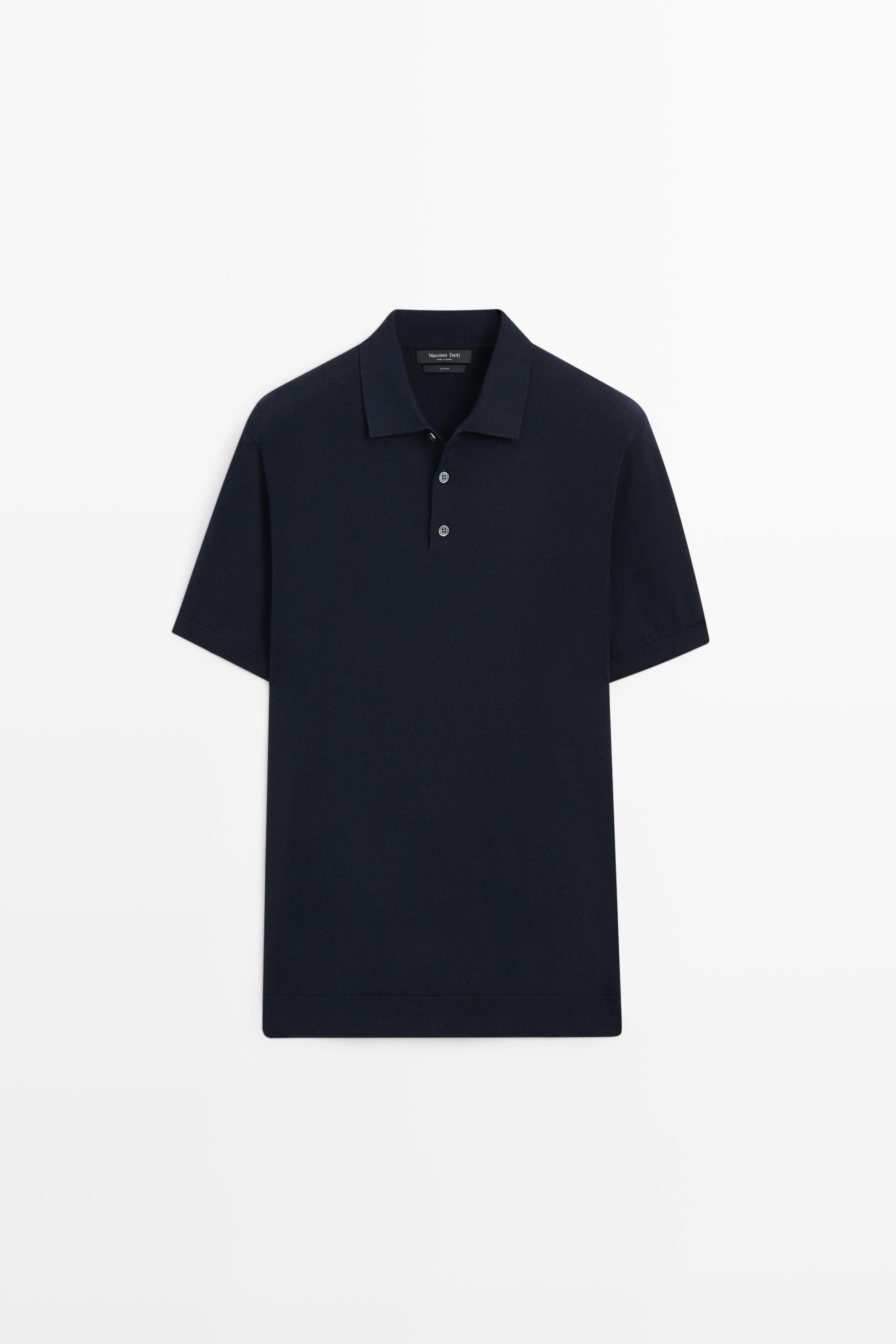 100% cotton knit polo sweater