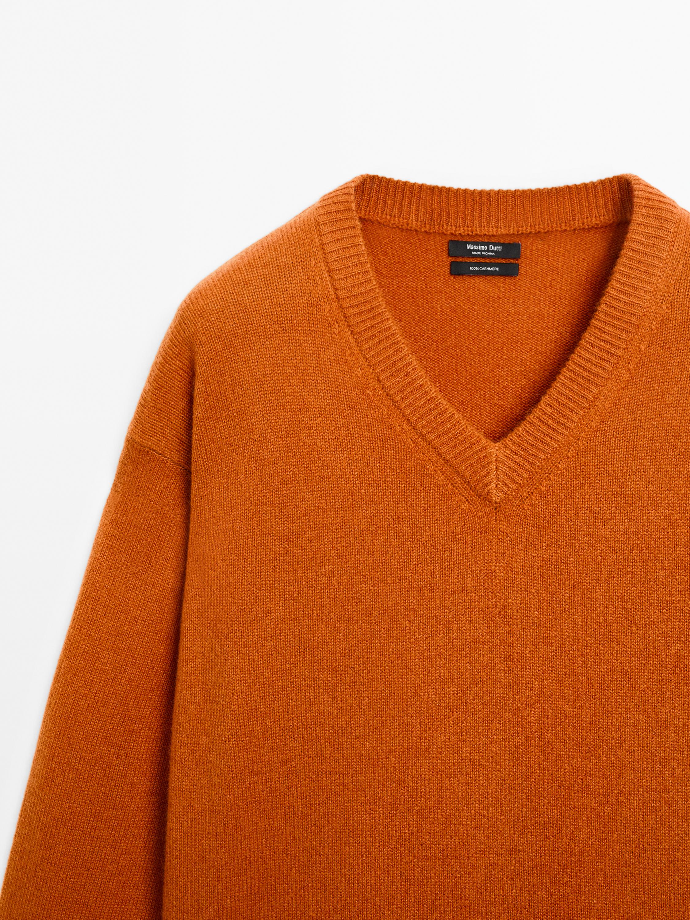Pull en maille 100 % cachemire à col en V