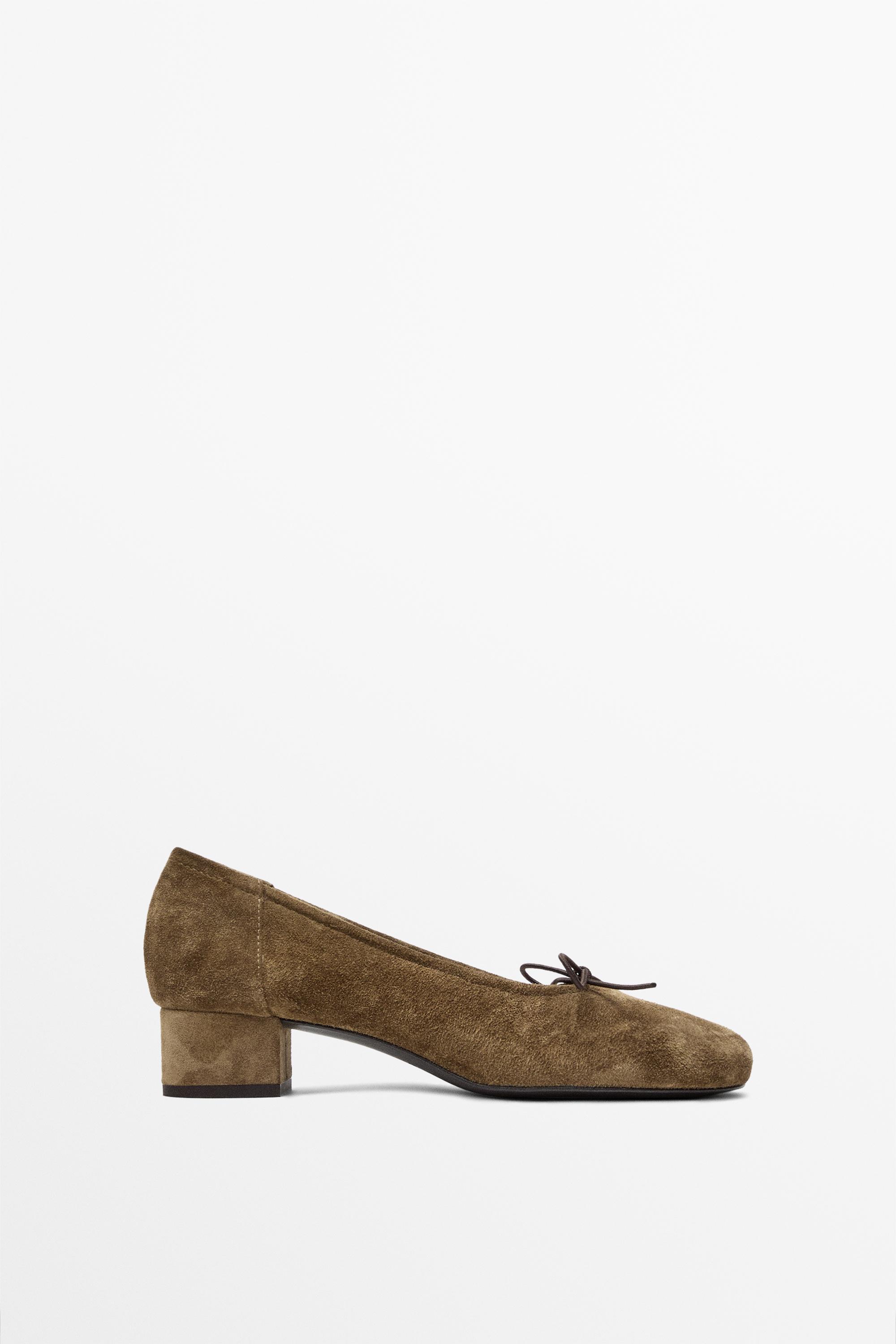 High-heel ballerinas — CAMEL