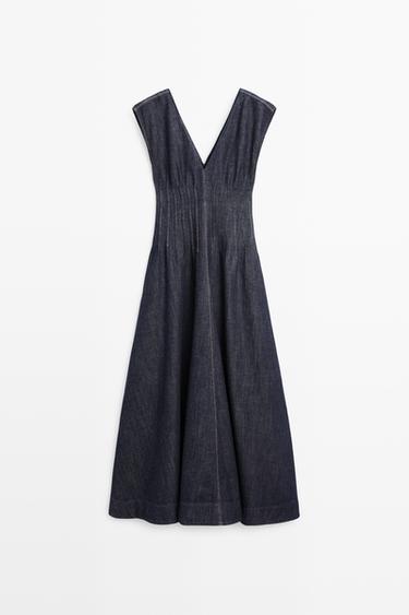 Denim midi dress — DARK BLUE 2