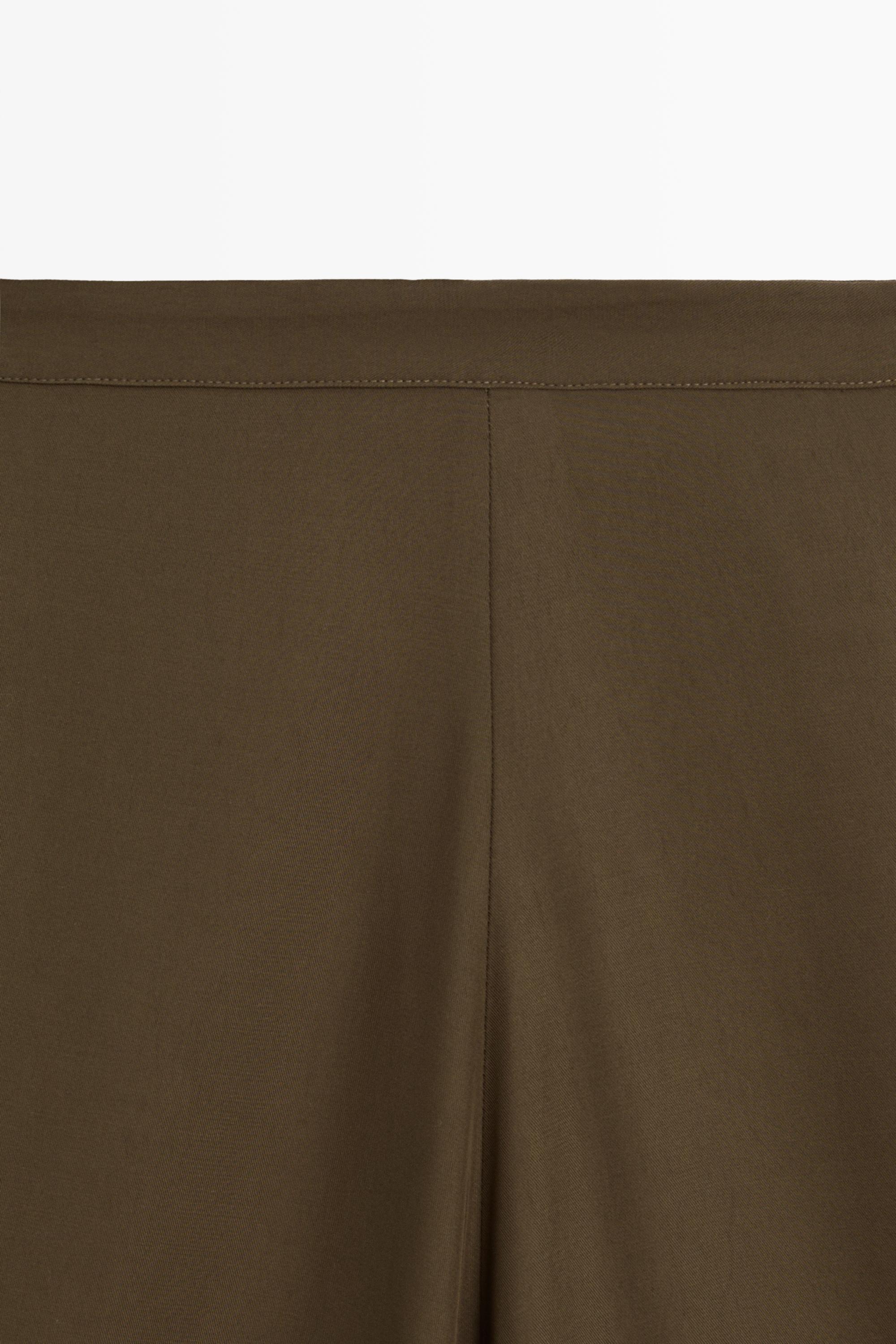 Flowing baggy pants — BROWN MARL