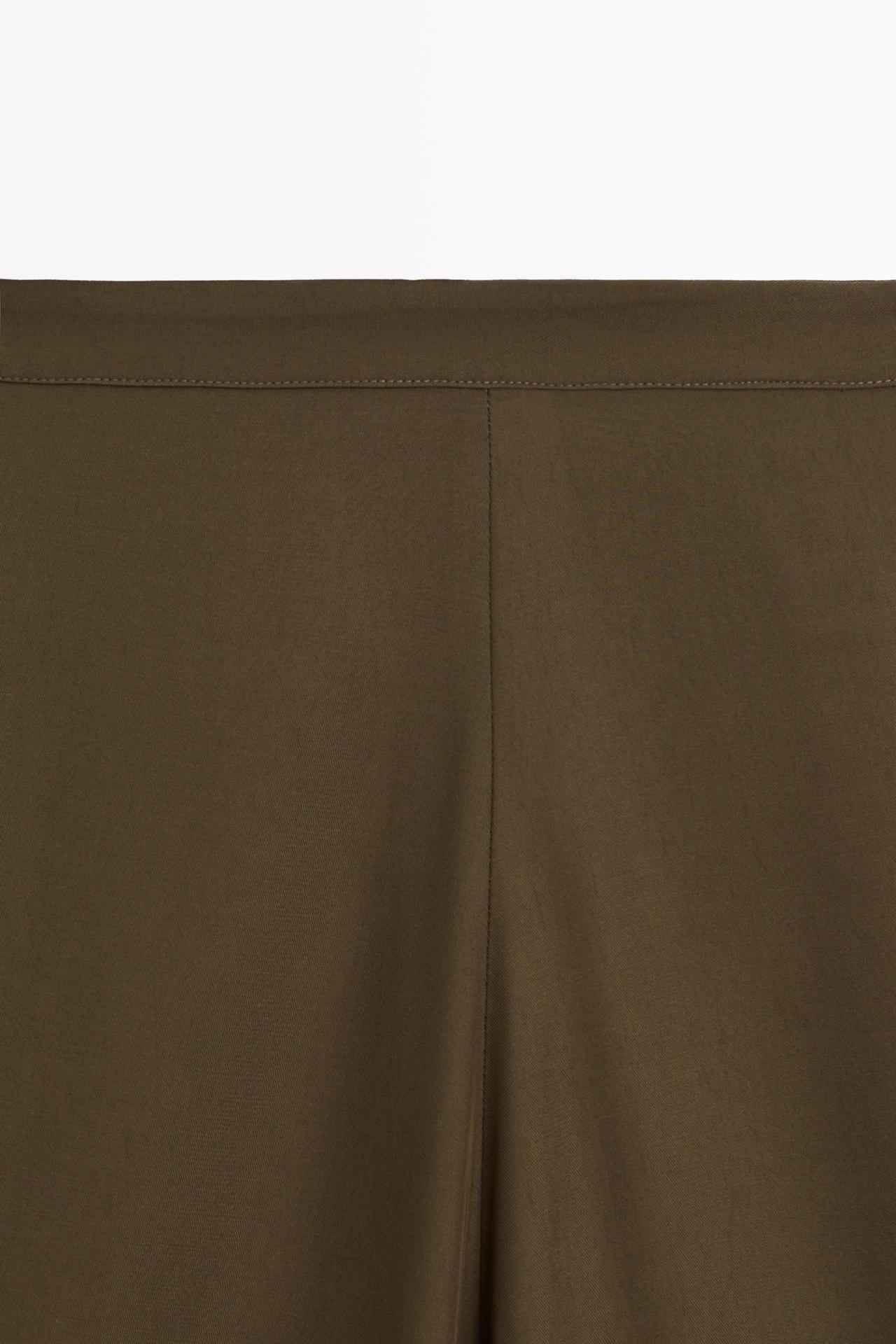 Flowing baggy pants — BROWN MARL