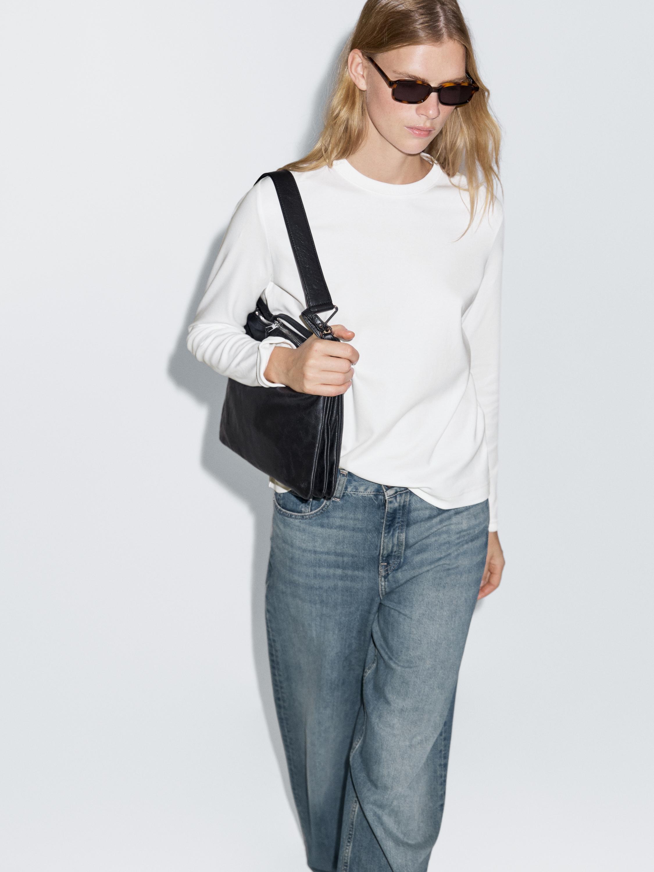 Langarmshirt aus 100 % Baumwolle mit Interlockgewebe