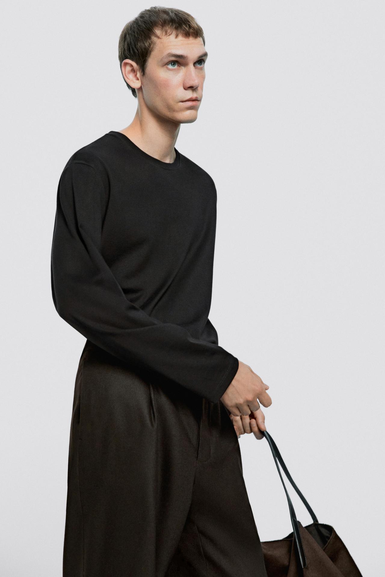 100% cotton long sleeve T-shirt - LIMITED EDITION — BLACK