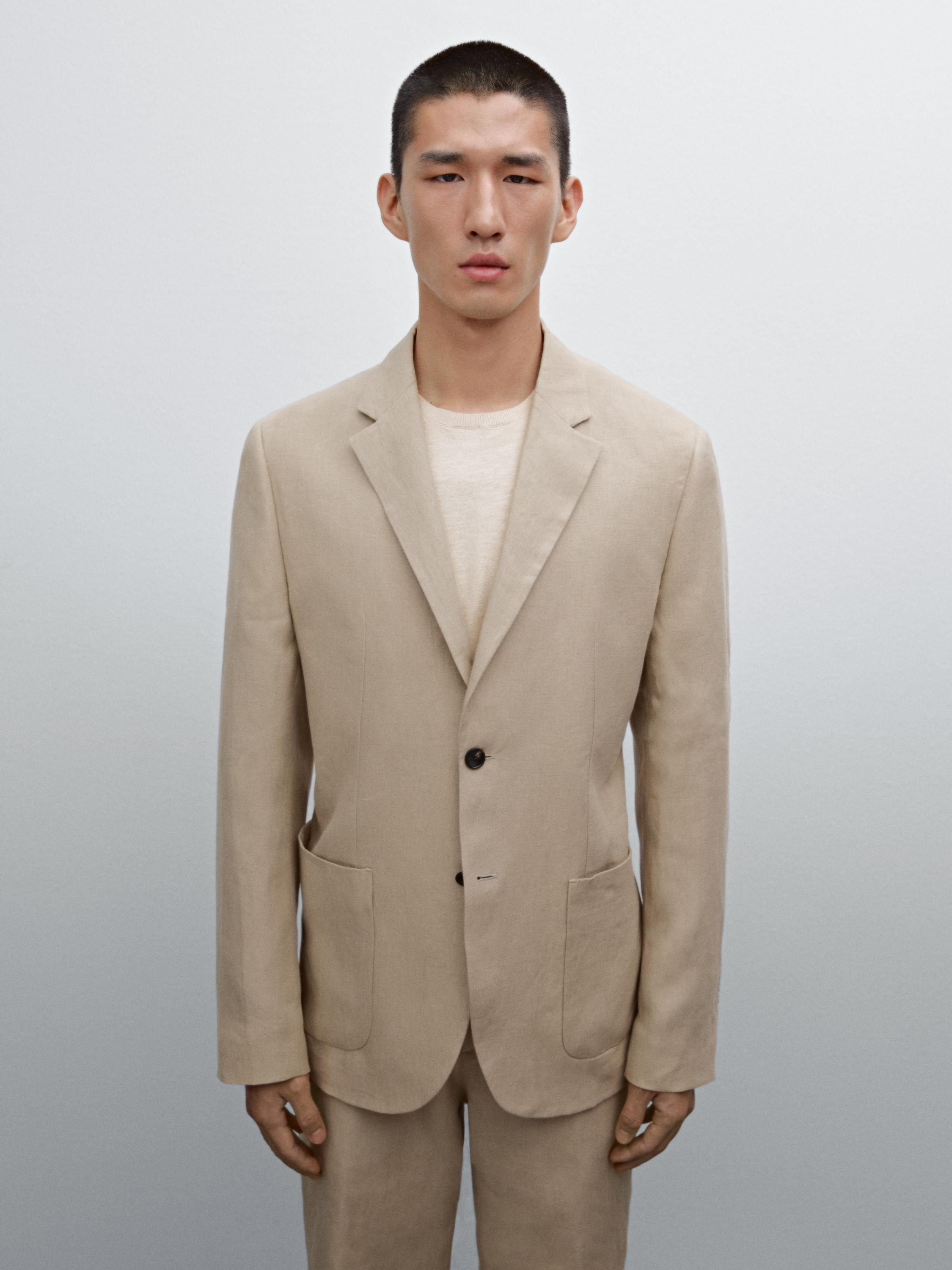 Linen suit blazer