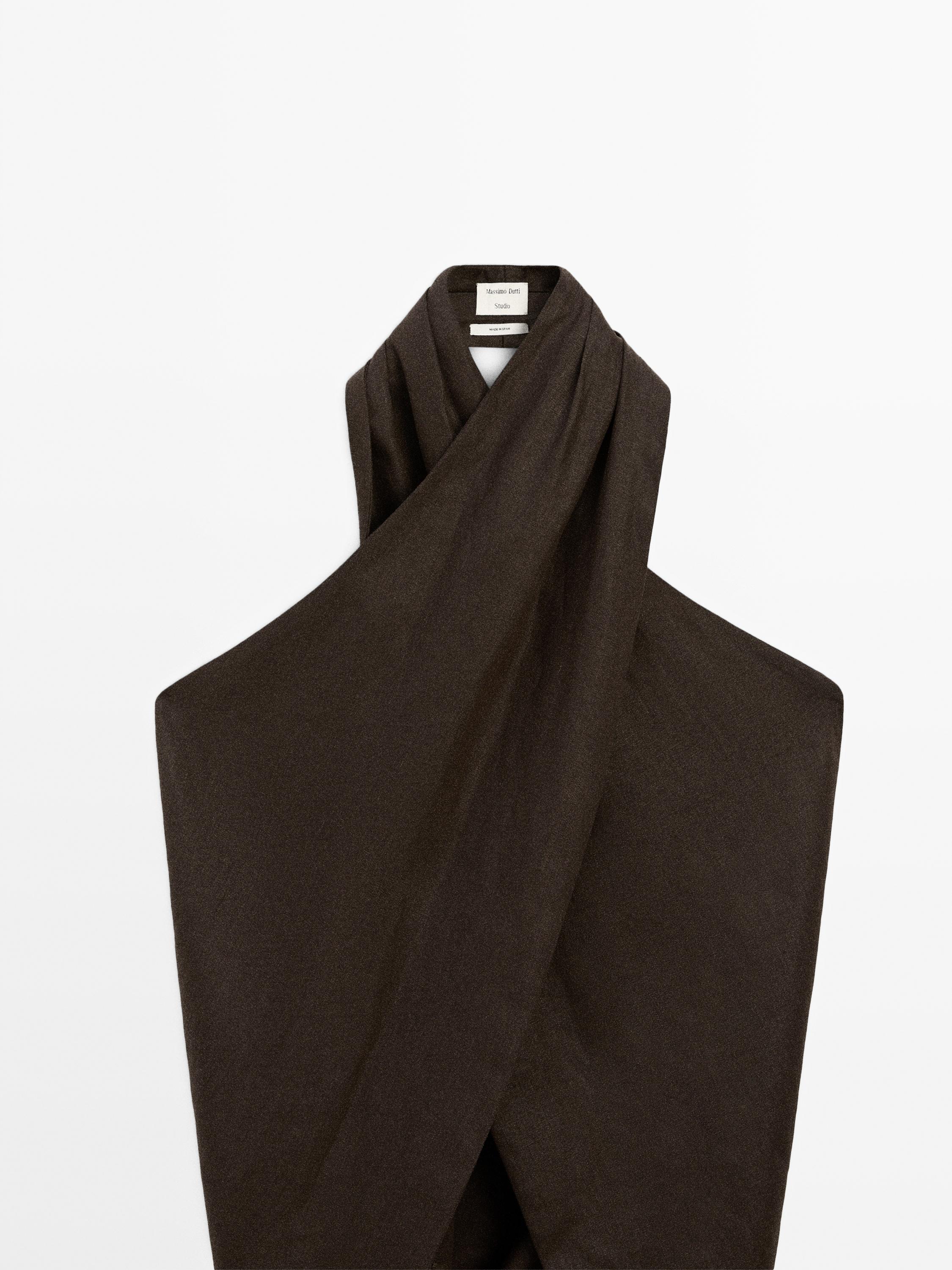 100% linen wrap top - Studio