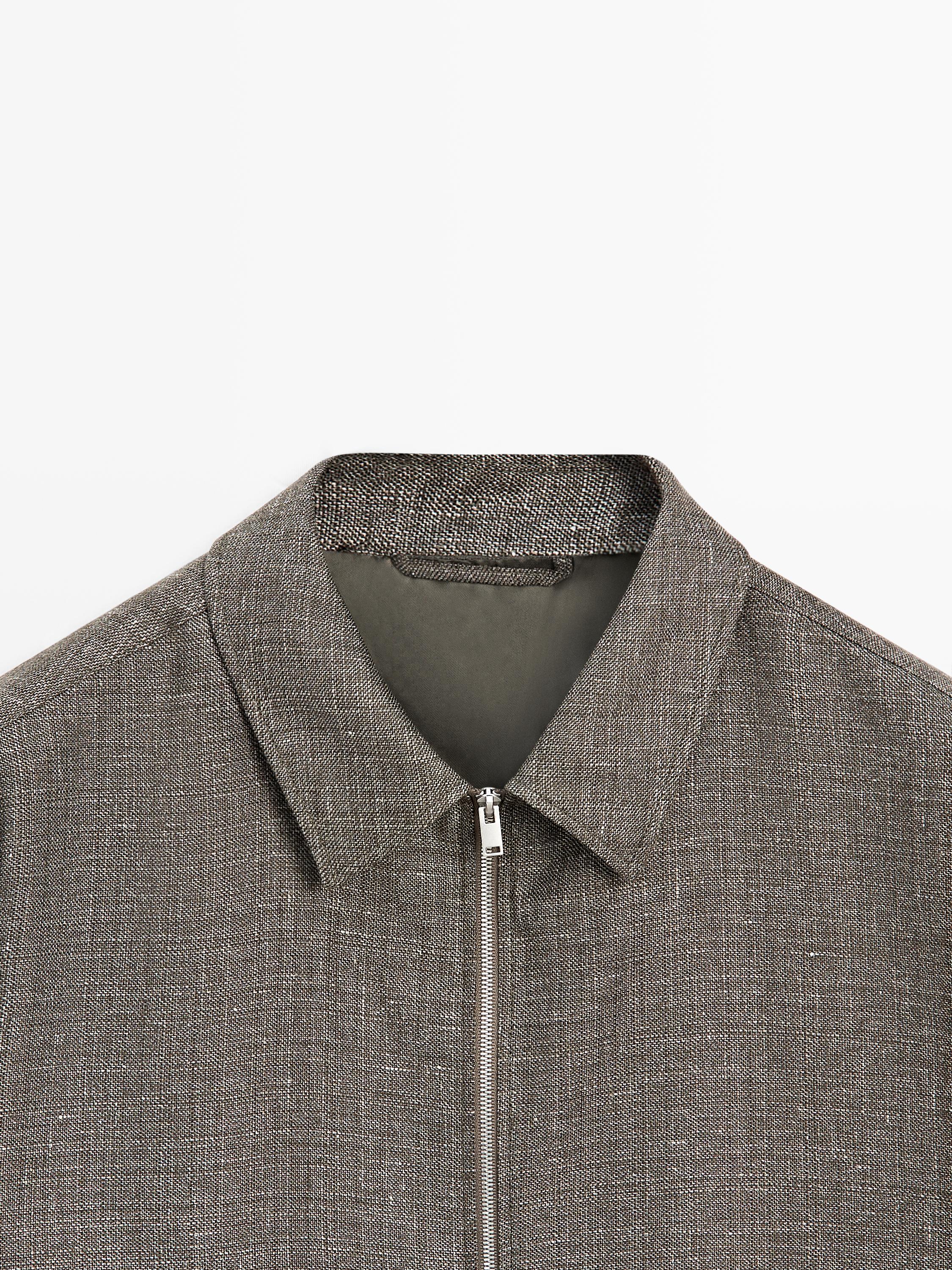 Short jacket with pocket details — GREEN