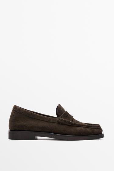 Leather penny loafer — BROWN 1