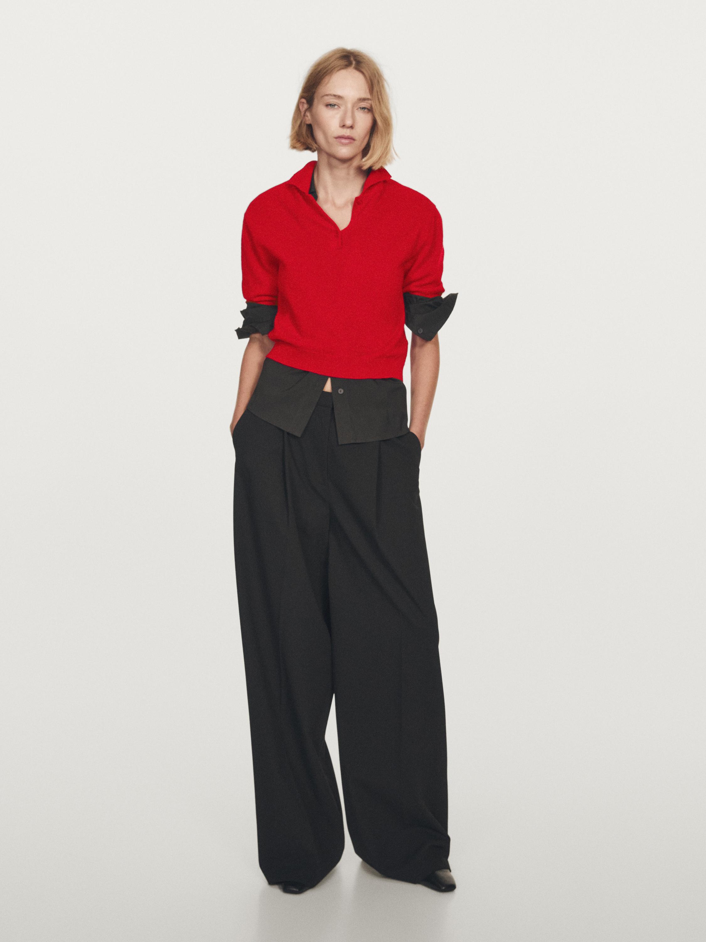 100% cashmere knit short sleeve sweater