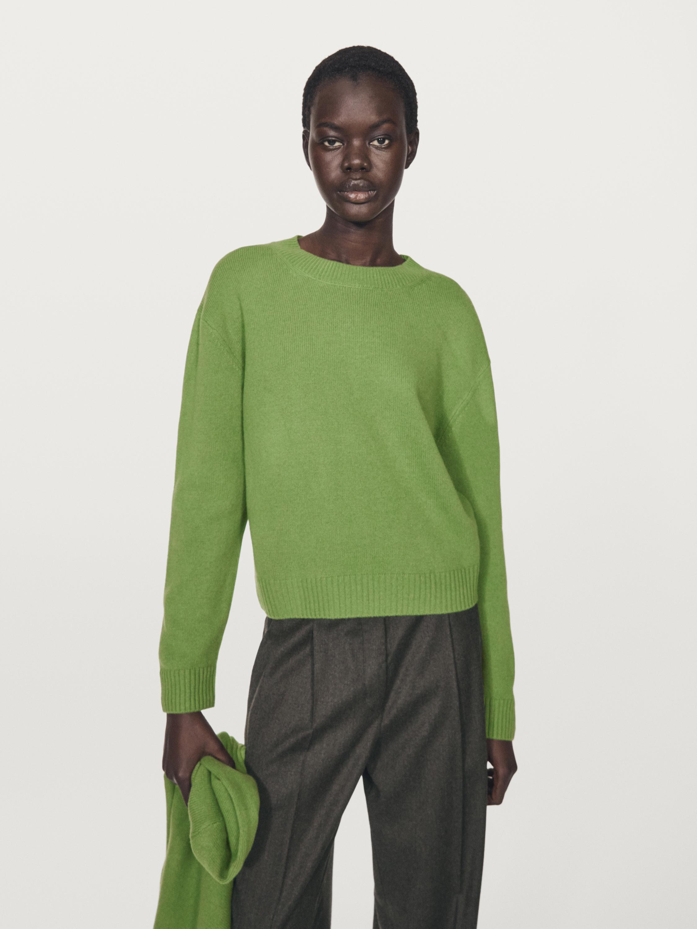 Pull col rond en laine mélangée