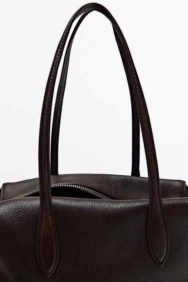 Nappa leather mini satchel — BROWN 6