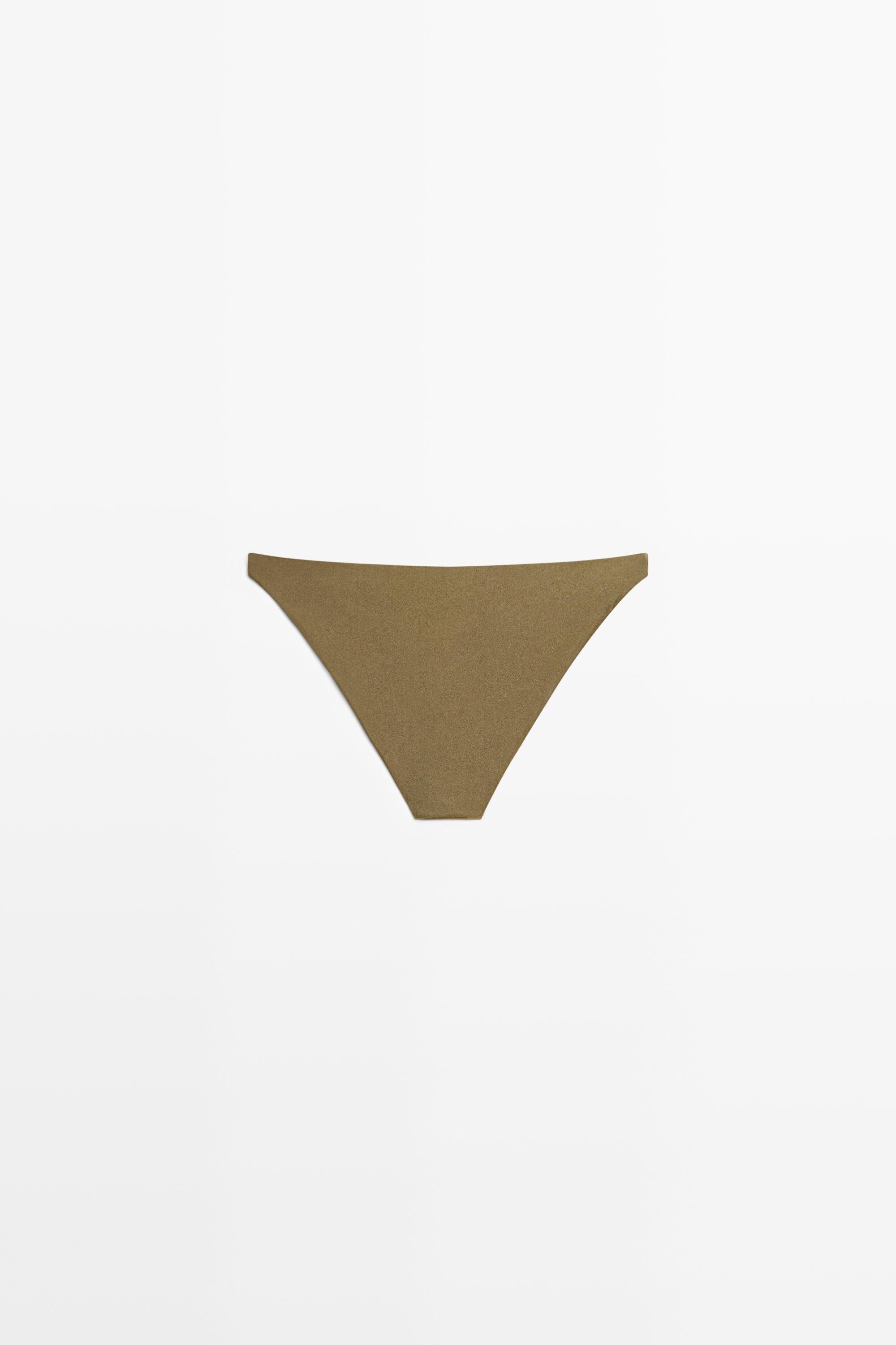 Shimmery bikini bottoms — KHAKI
