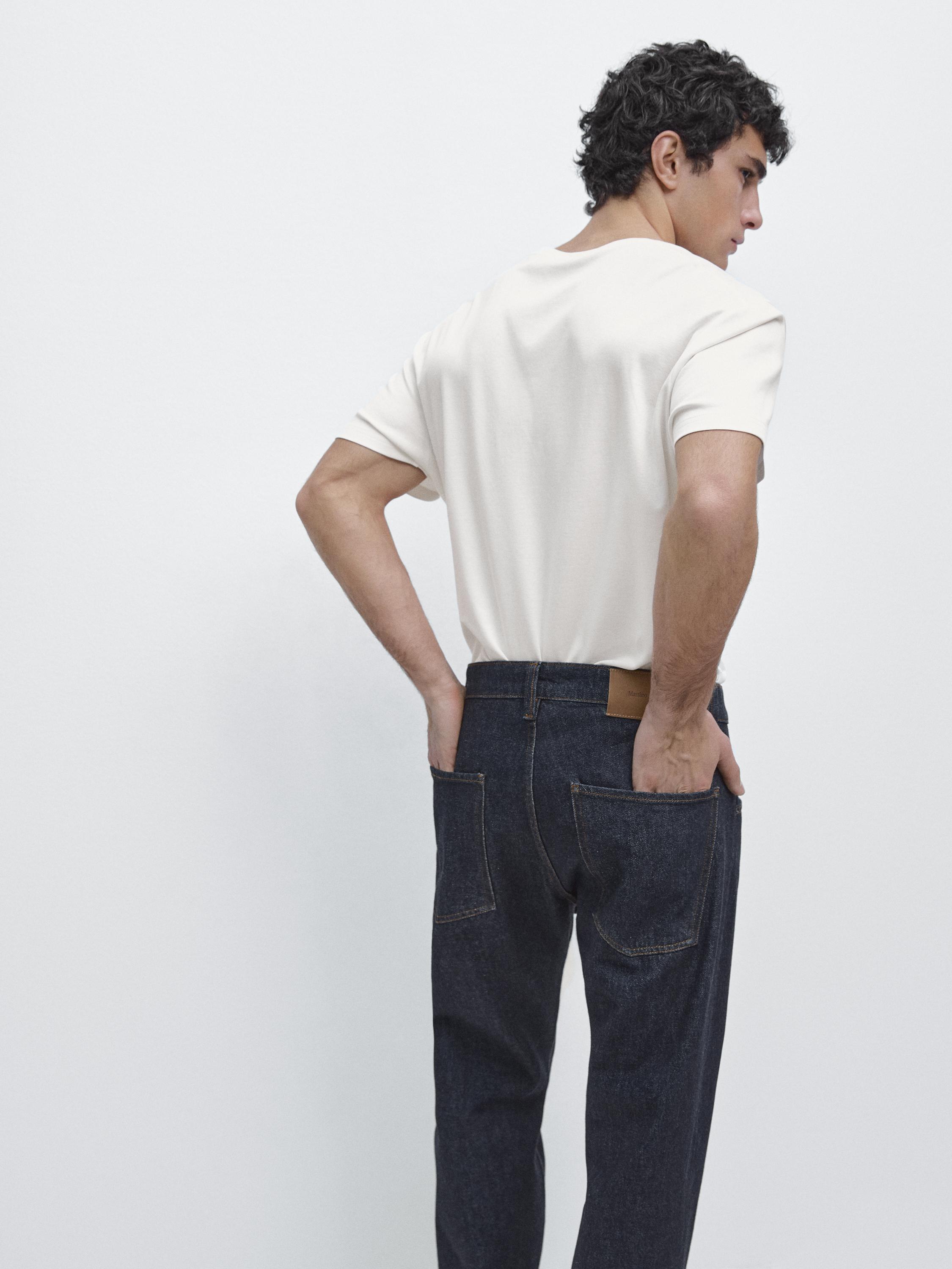 100% mercerised cotton T-shirt — CREAM