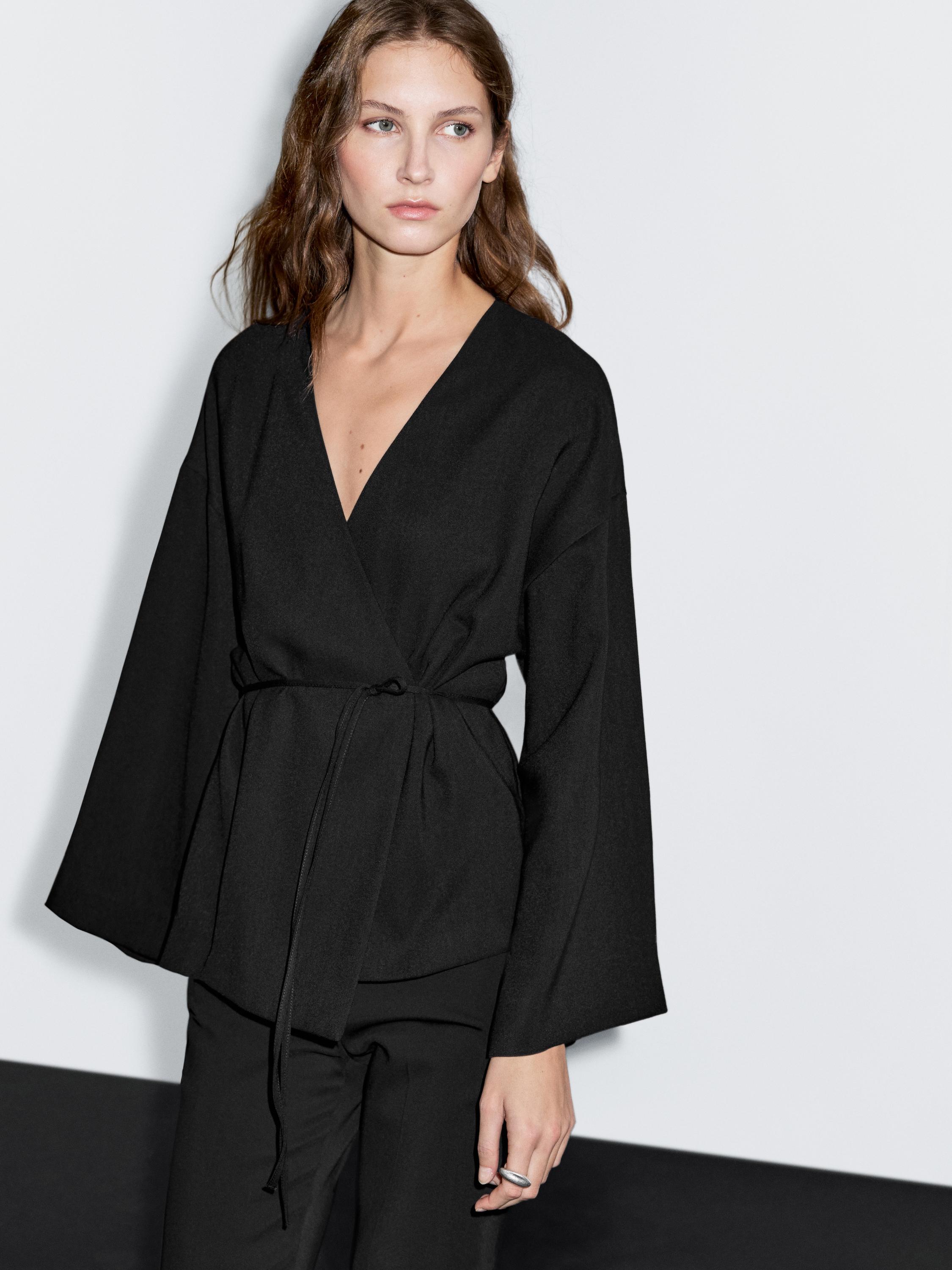 Kimono fluide à col en V