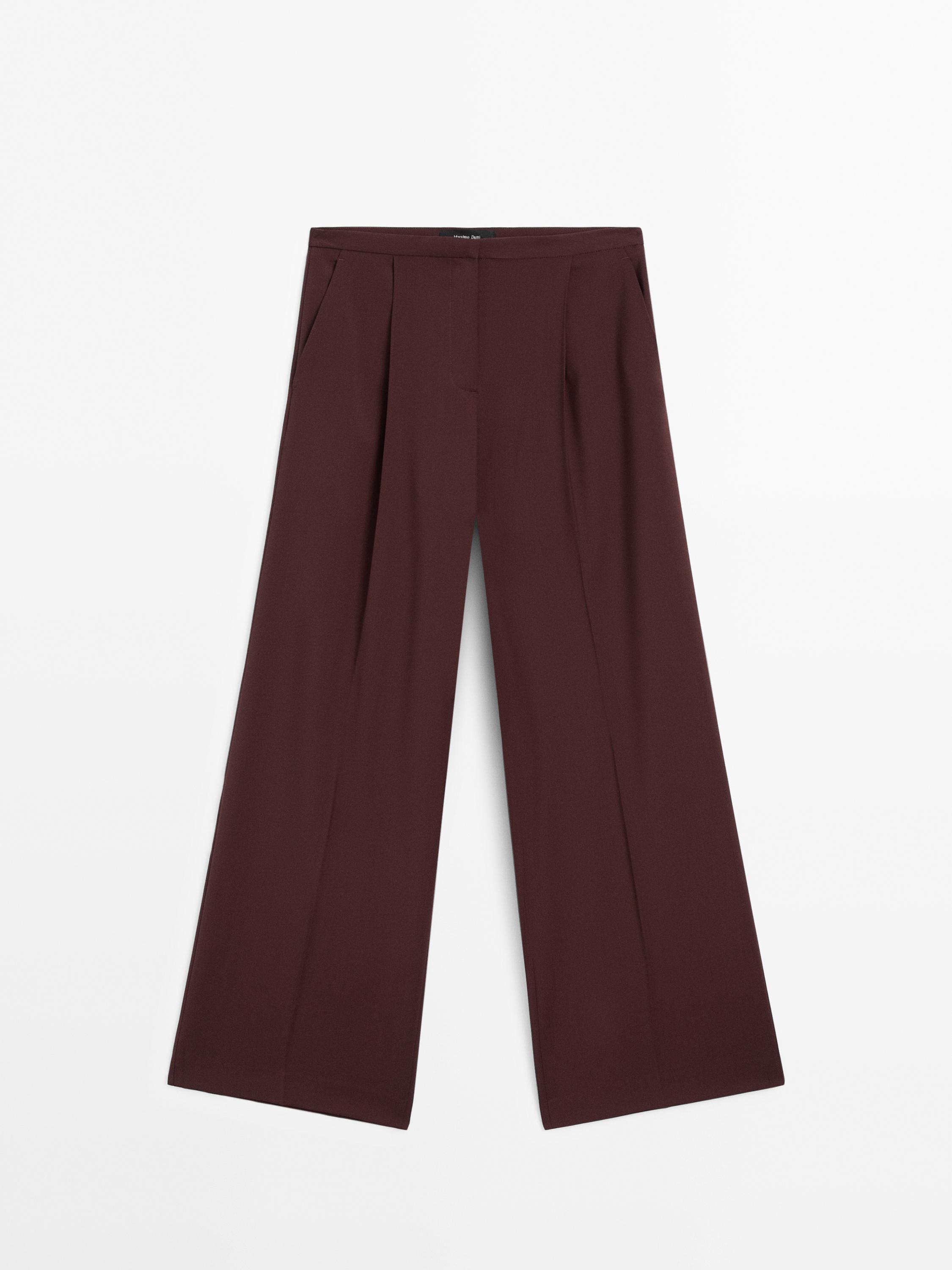 Pantalón pinzas 100% lana