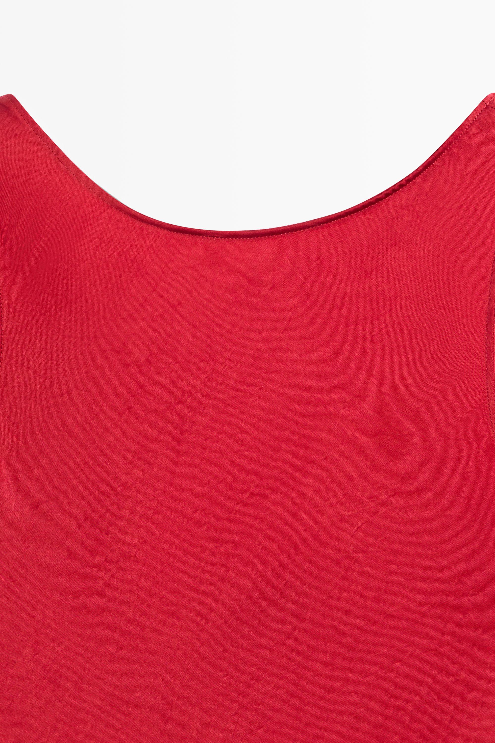 Flowing midi dress — Red
