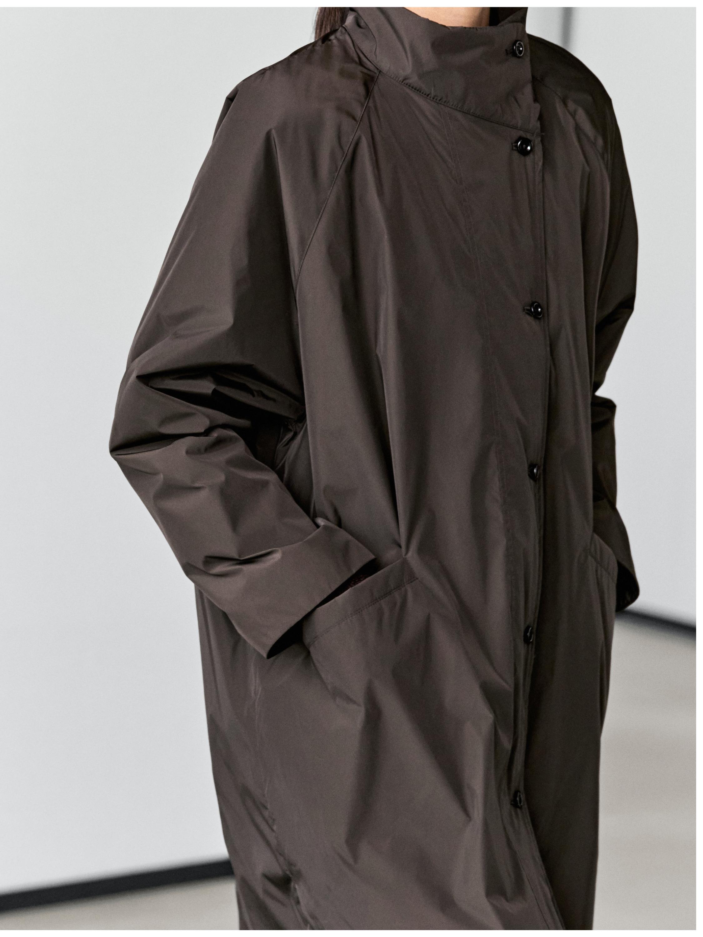 Long puffer jacket — BROWN