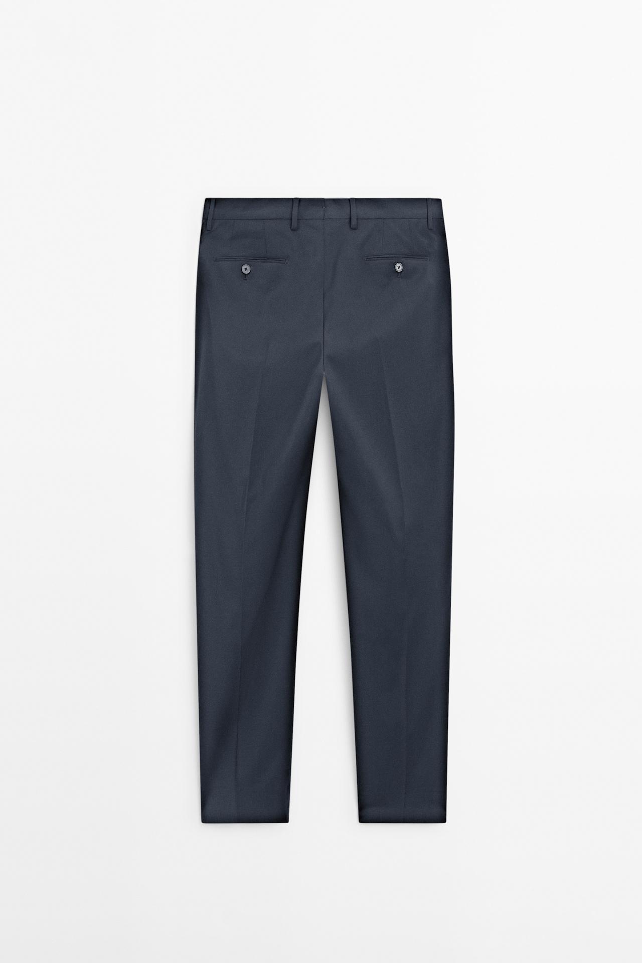 Cold wool suit trousers — NAVY BLUE