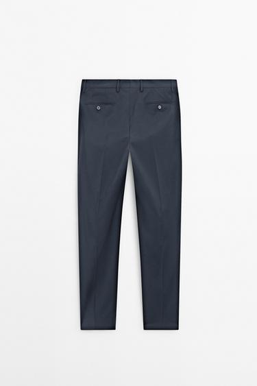 Cold wool suit trousers — NAVY BLUE 7
