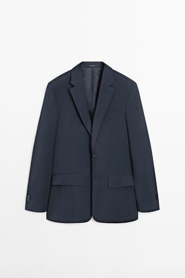 100% cool wool suit blazer — NAVY BLUE 5