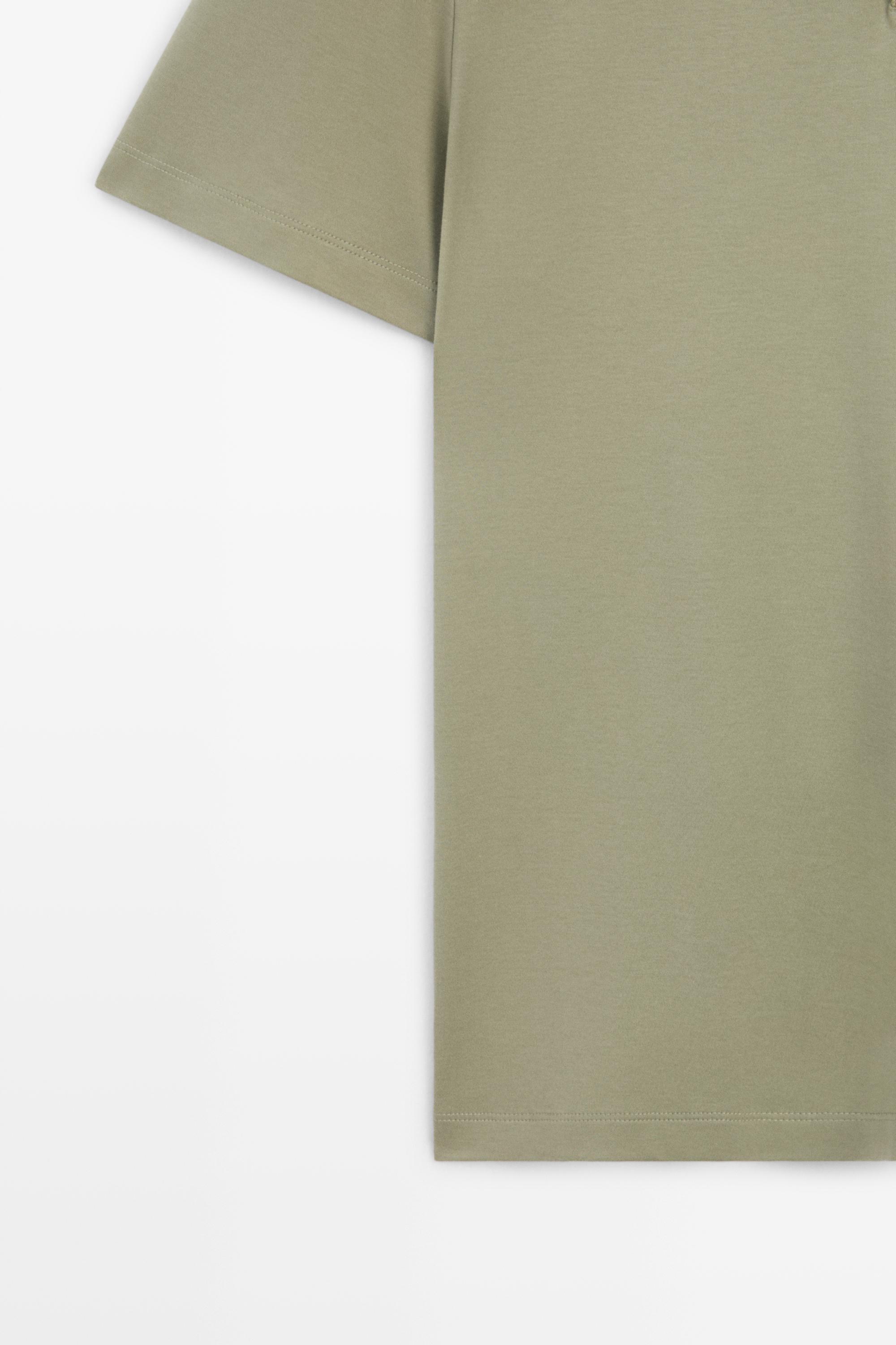 Short sleeve polo shirt with contrast detail — MARINE GREEN