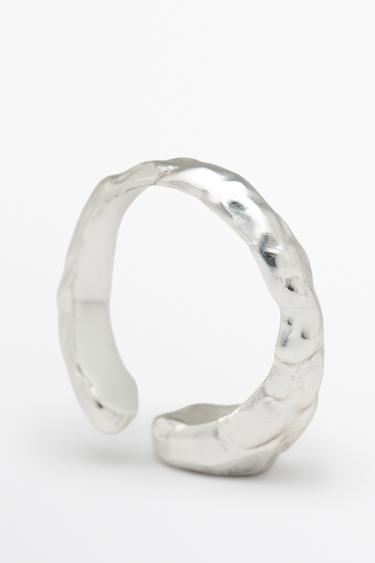 Textured open ring — SILVER 3