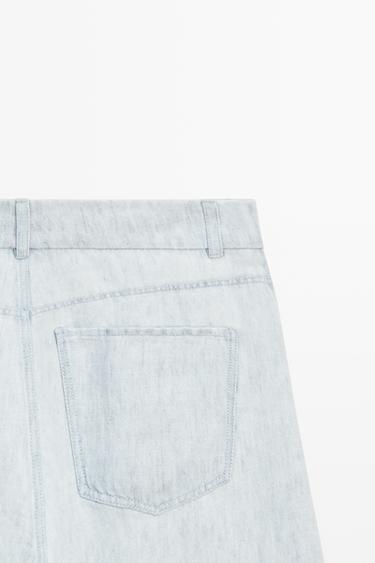 100% linen barrel fit pants - STUDIO — Light Blue 8