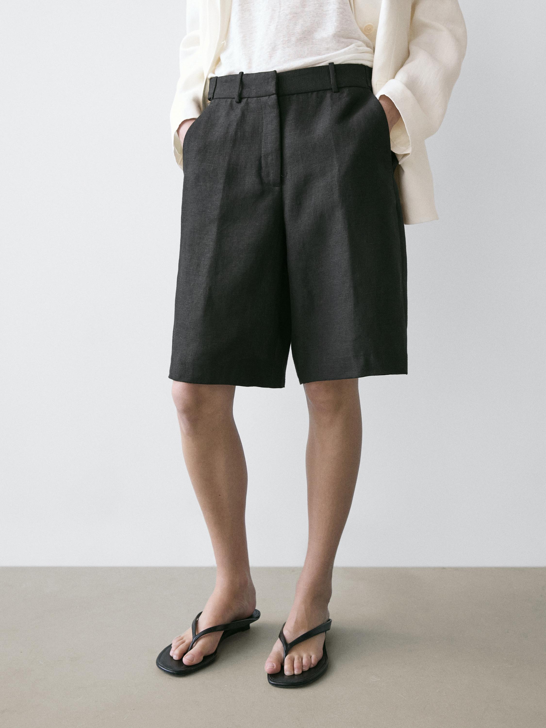 Bermuda lunghi in lino