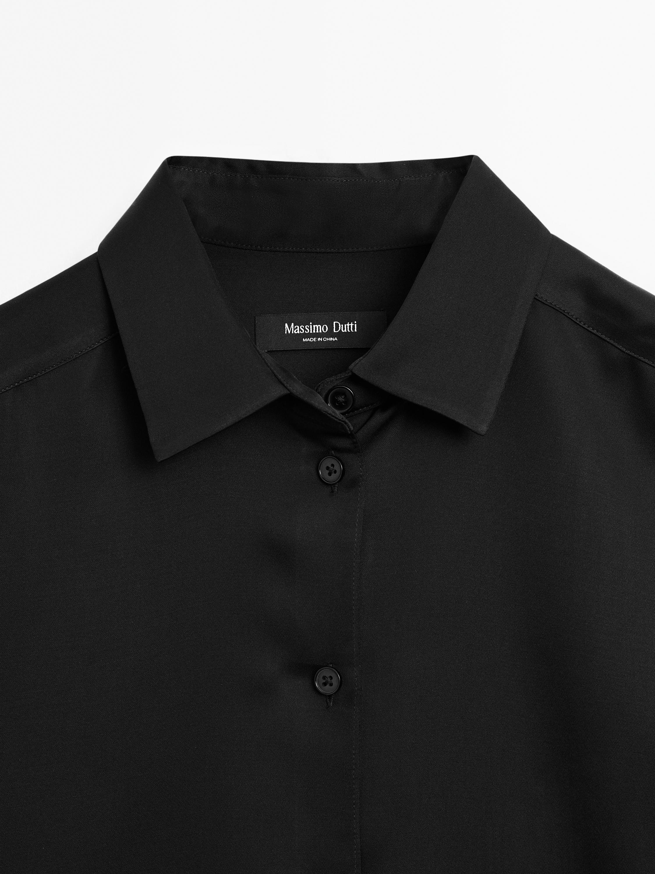 Flowing satin shirt