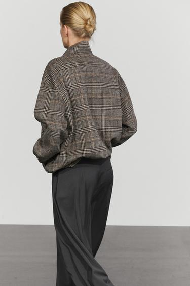 Plaid bomber jacket — BLACK 8