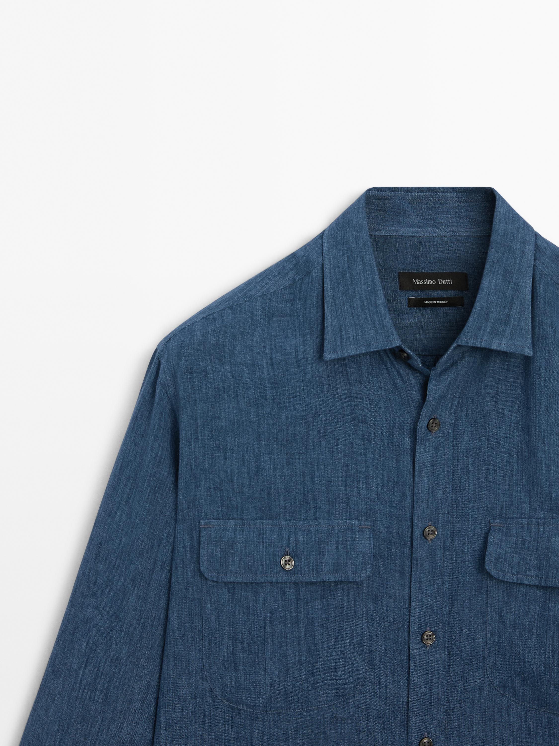 Camisa regular fit delavé
