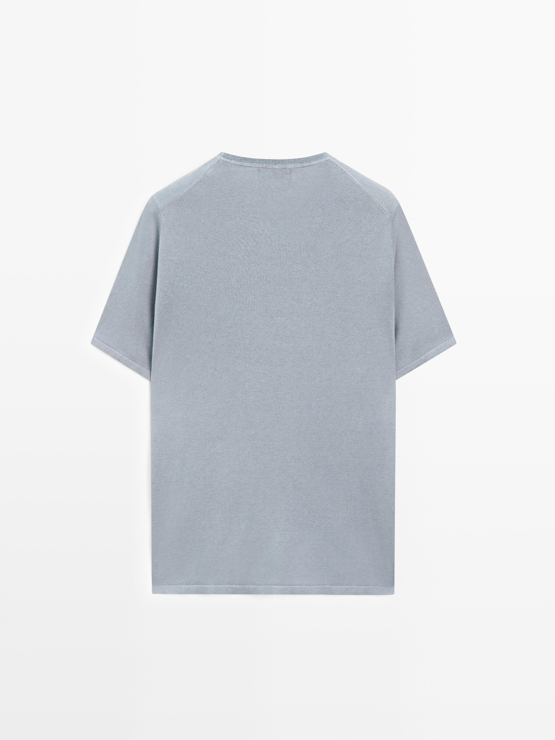 Cotton blend knit T-shirt