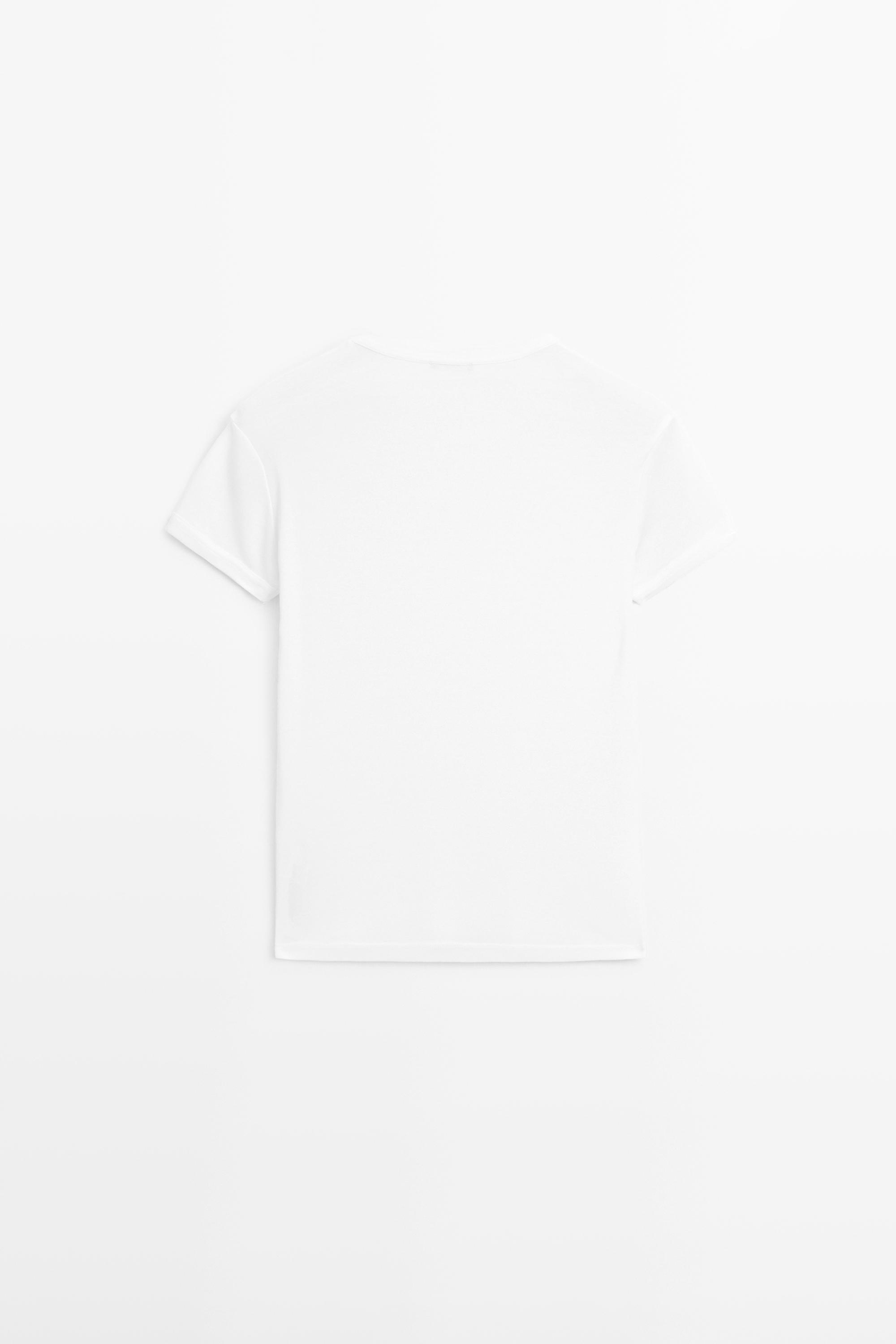 100% cotton short-sleeve T-shirt — Off white