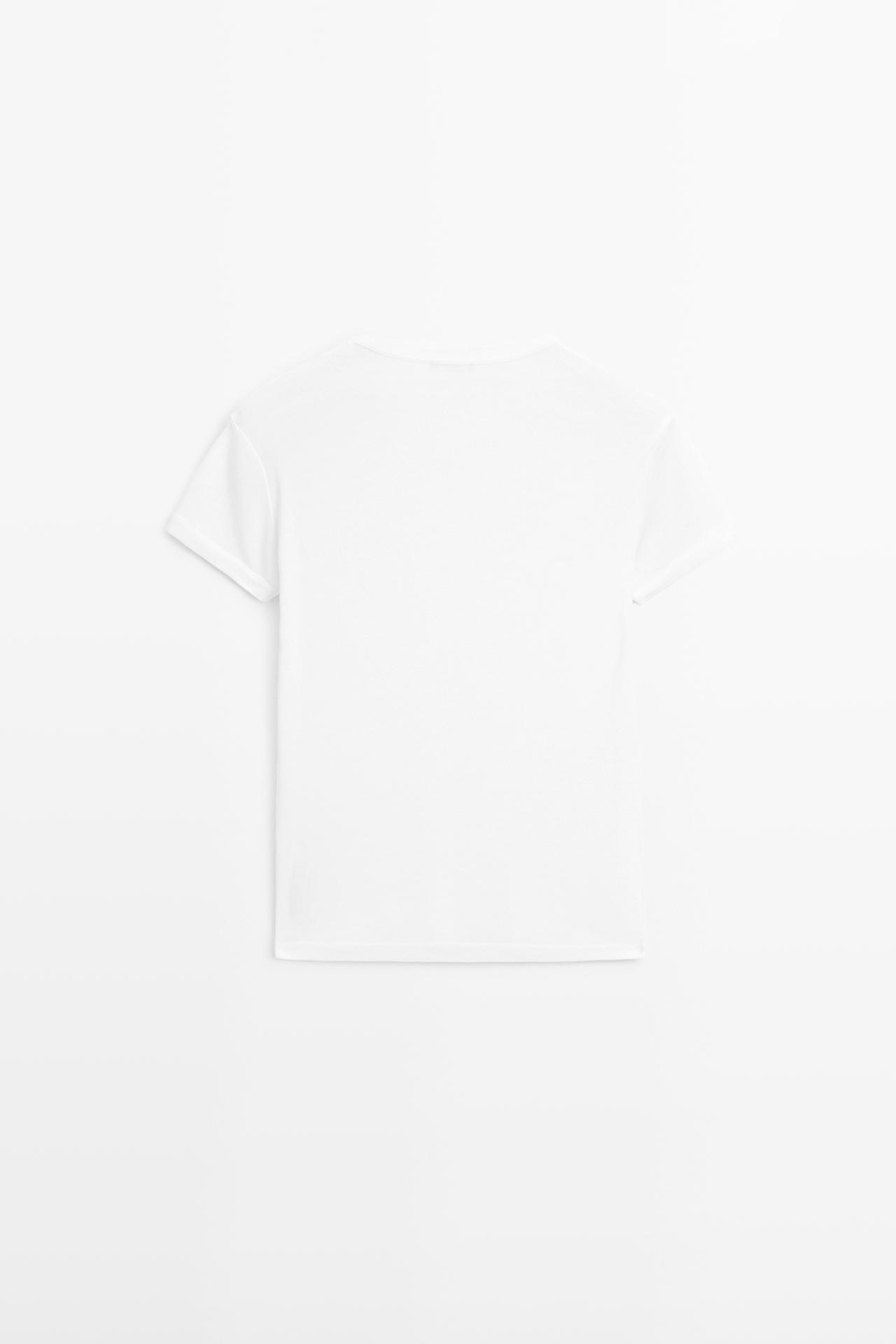 100% cotton short-sleeve T-shirt — Off white