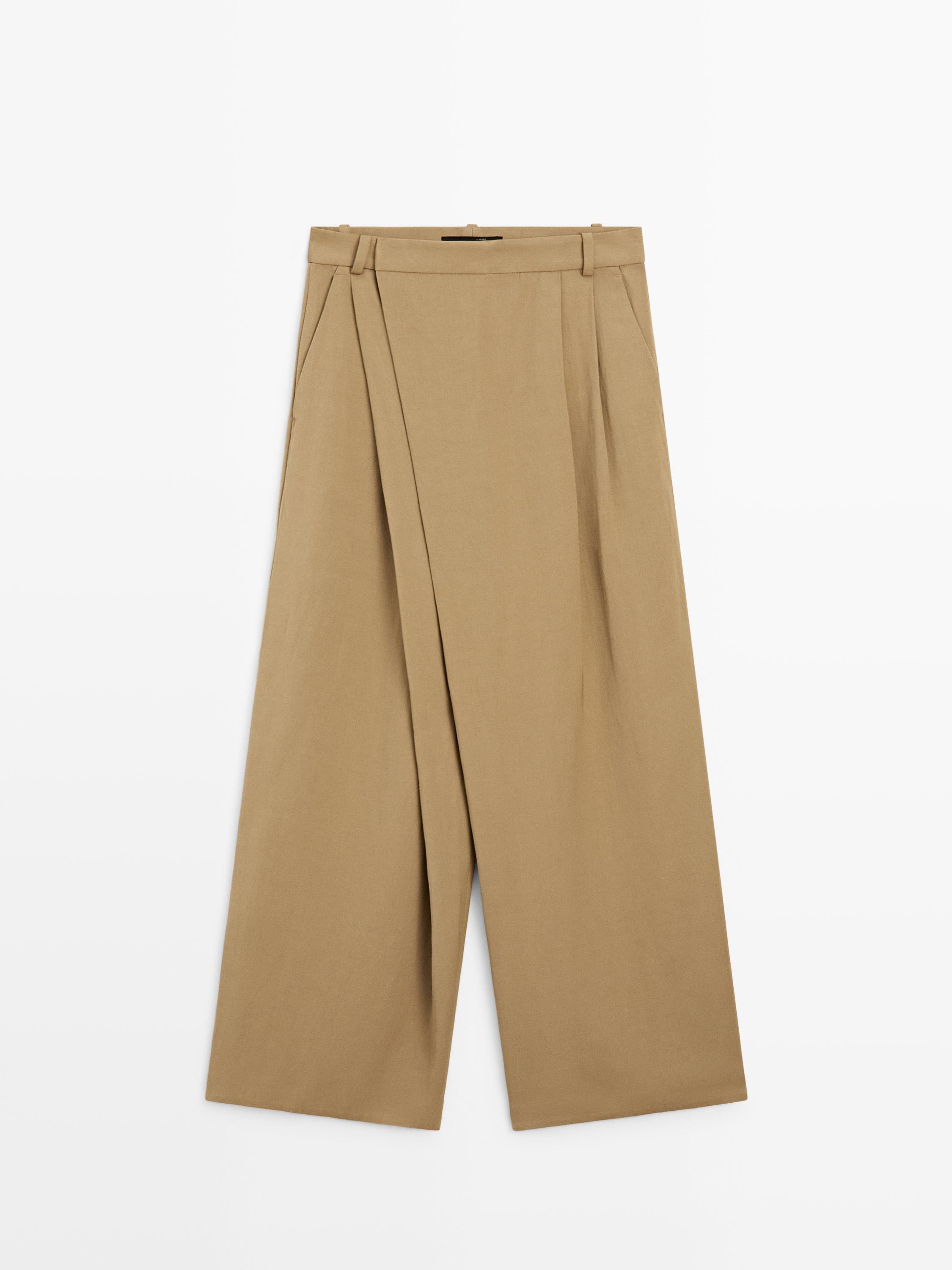 Flowing pareo trousers — BEIGE