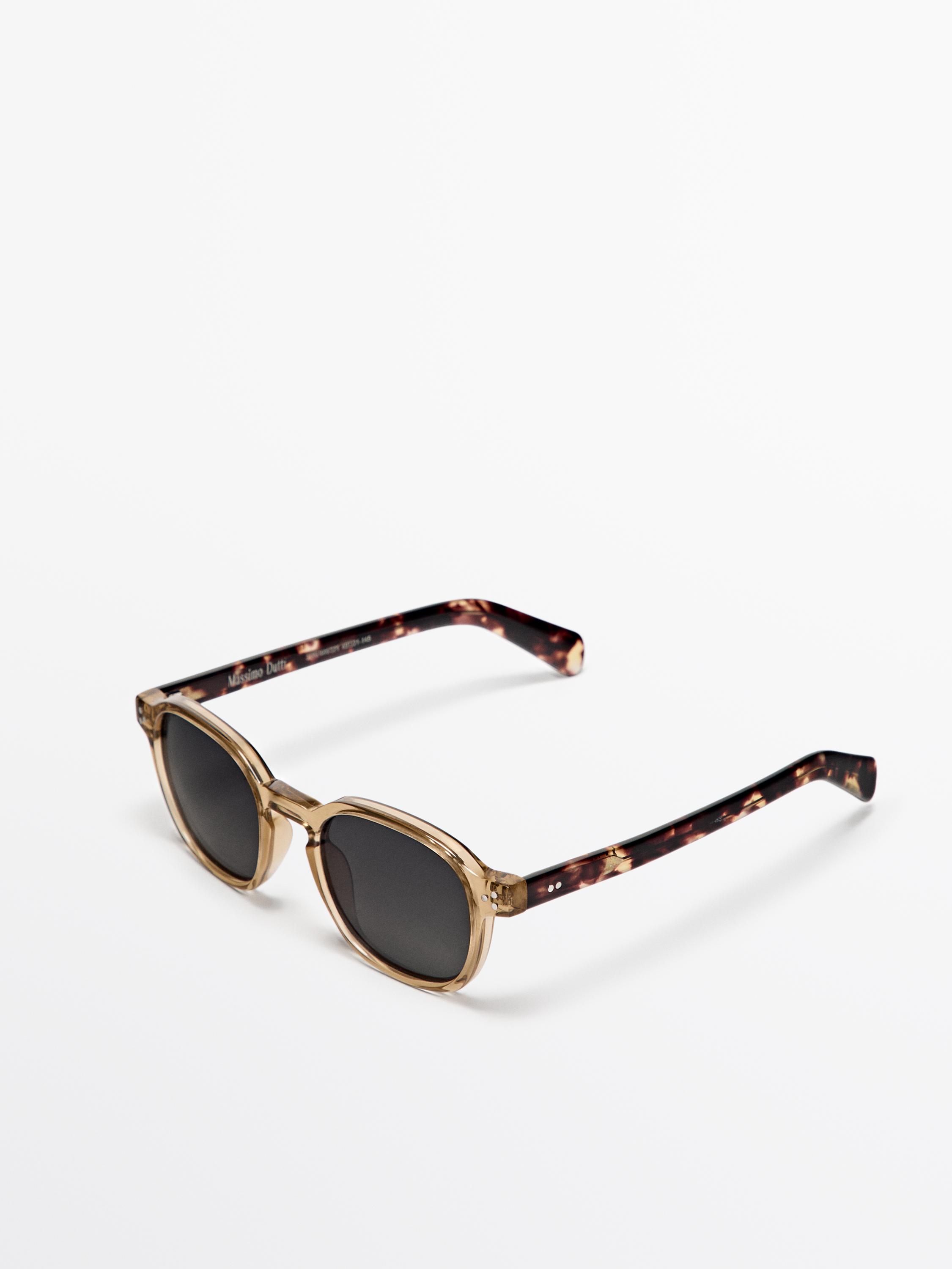 Round tortoiseshell-effect sunglasses