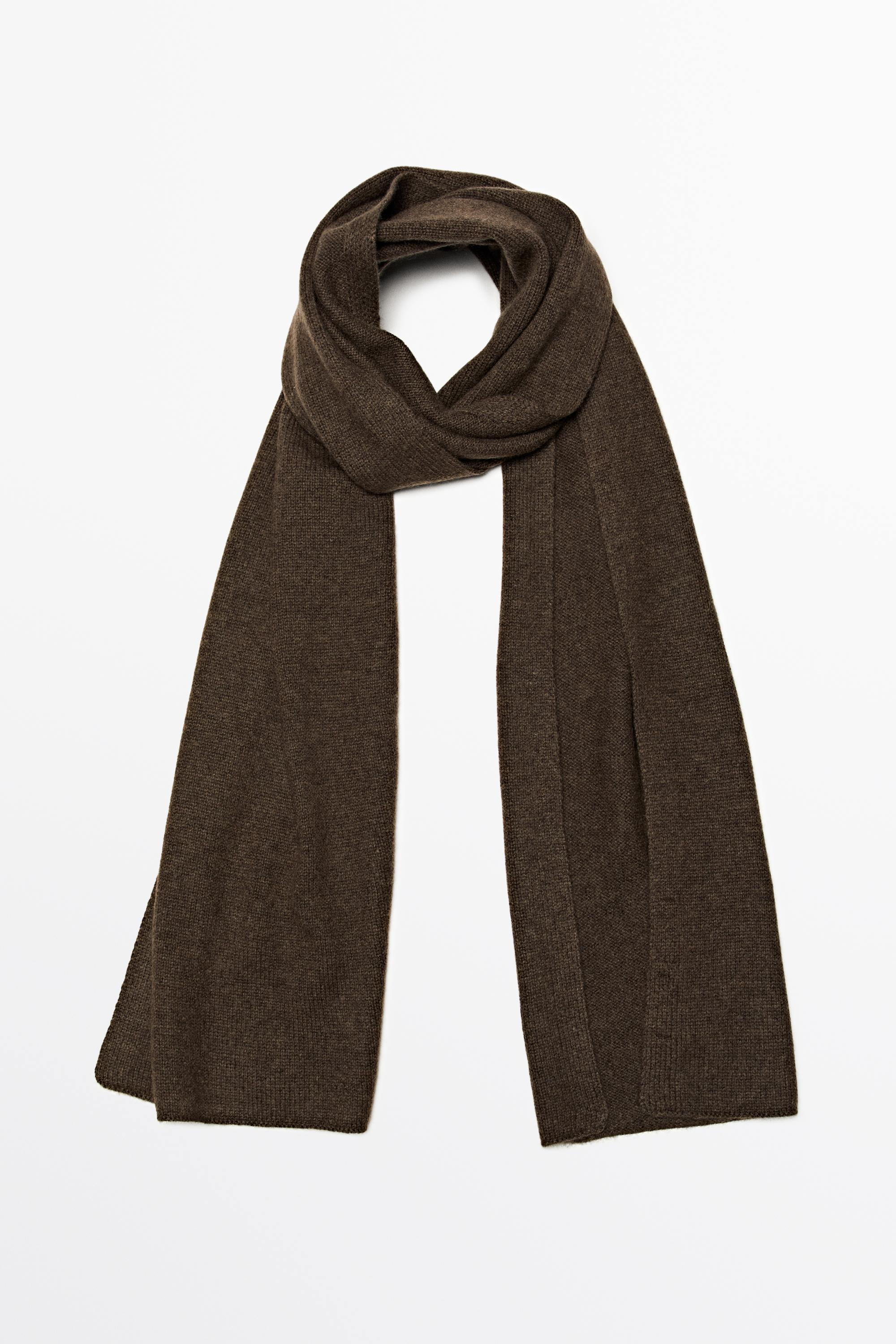 100% cashmere scarf — MOLE BROWN