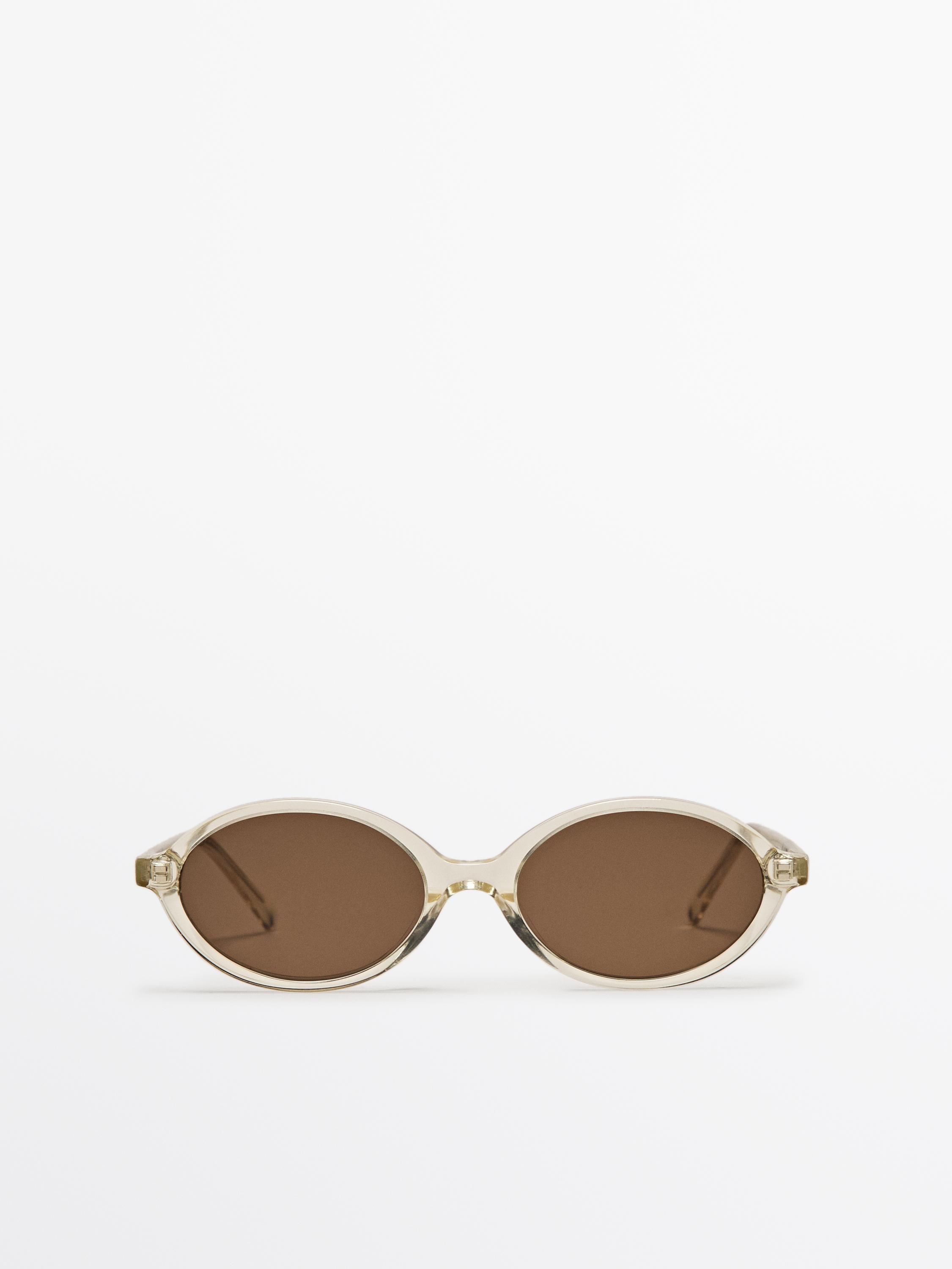 Translucent oval sunglasses