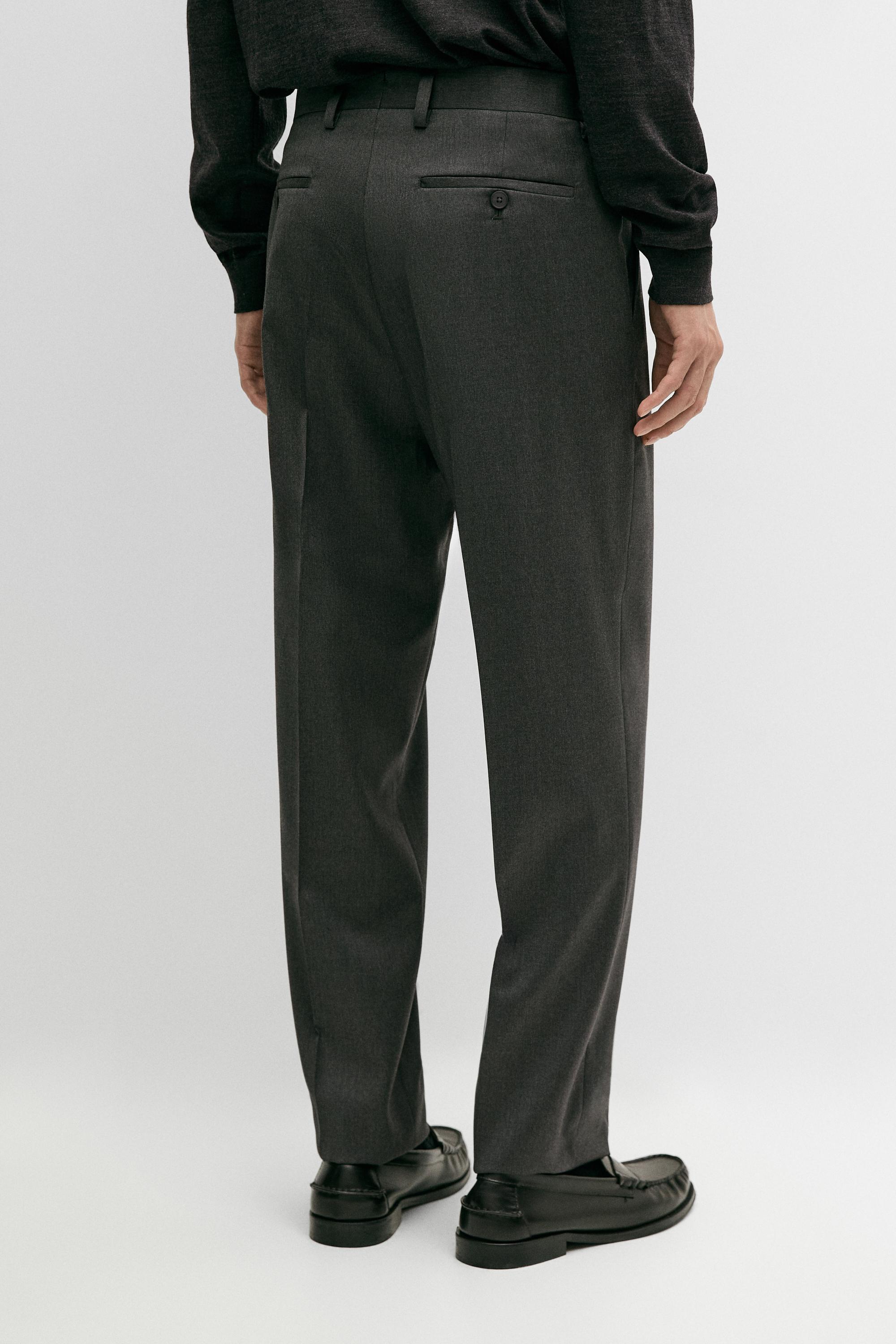 100% Cool Wool Suit Pants — GREY