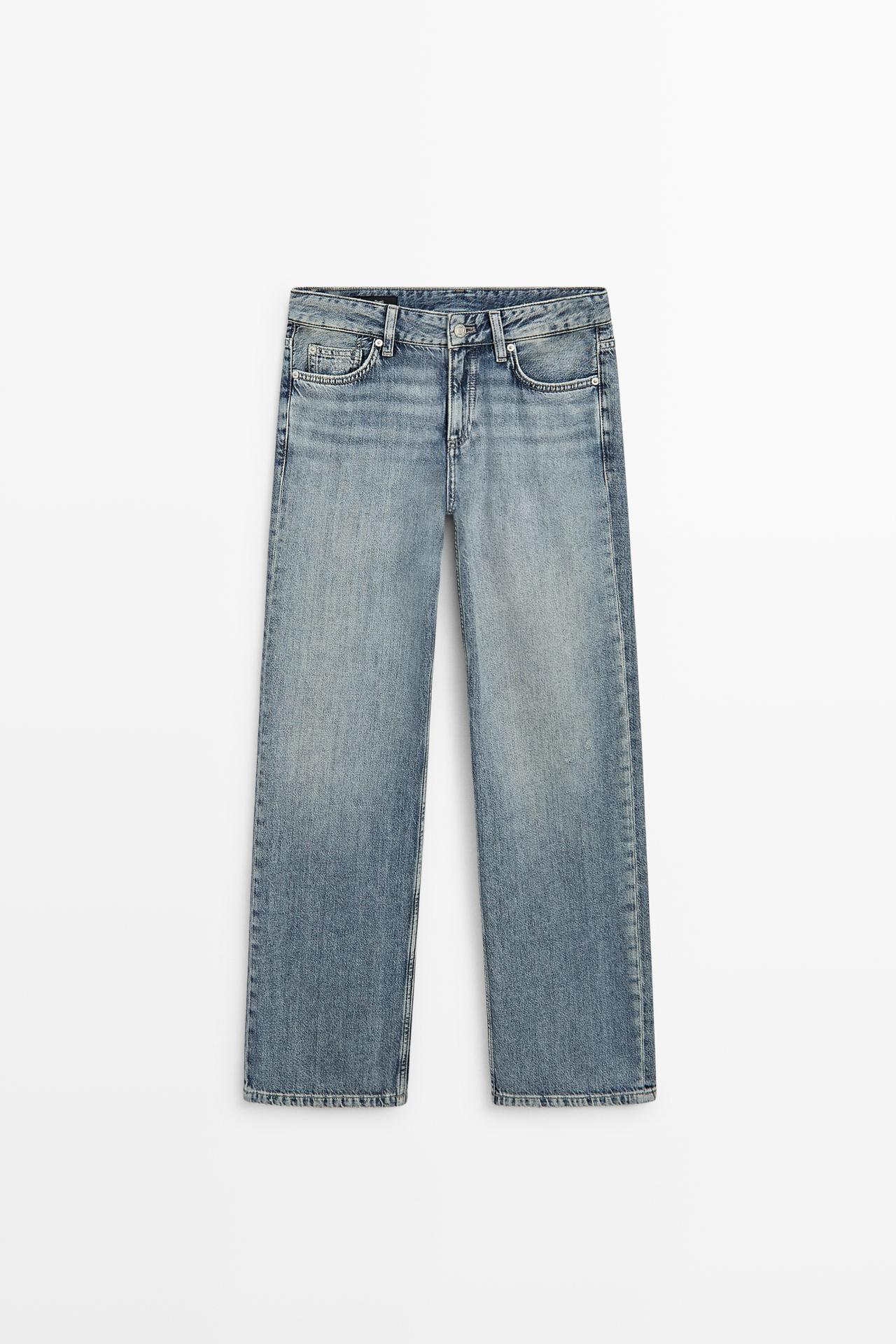 Low-rise straight-leg jeans — MEDIUM BLUE