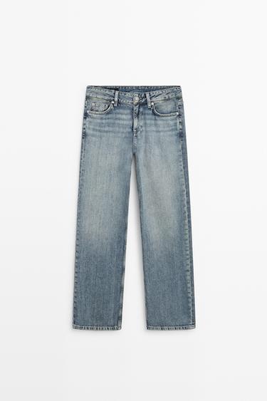 Low-rise straight-leg jeans — MEDIUM BLUE 2