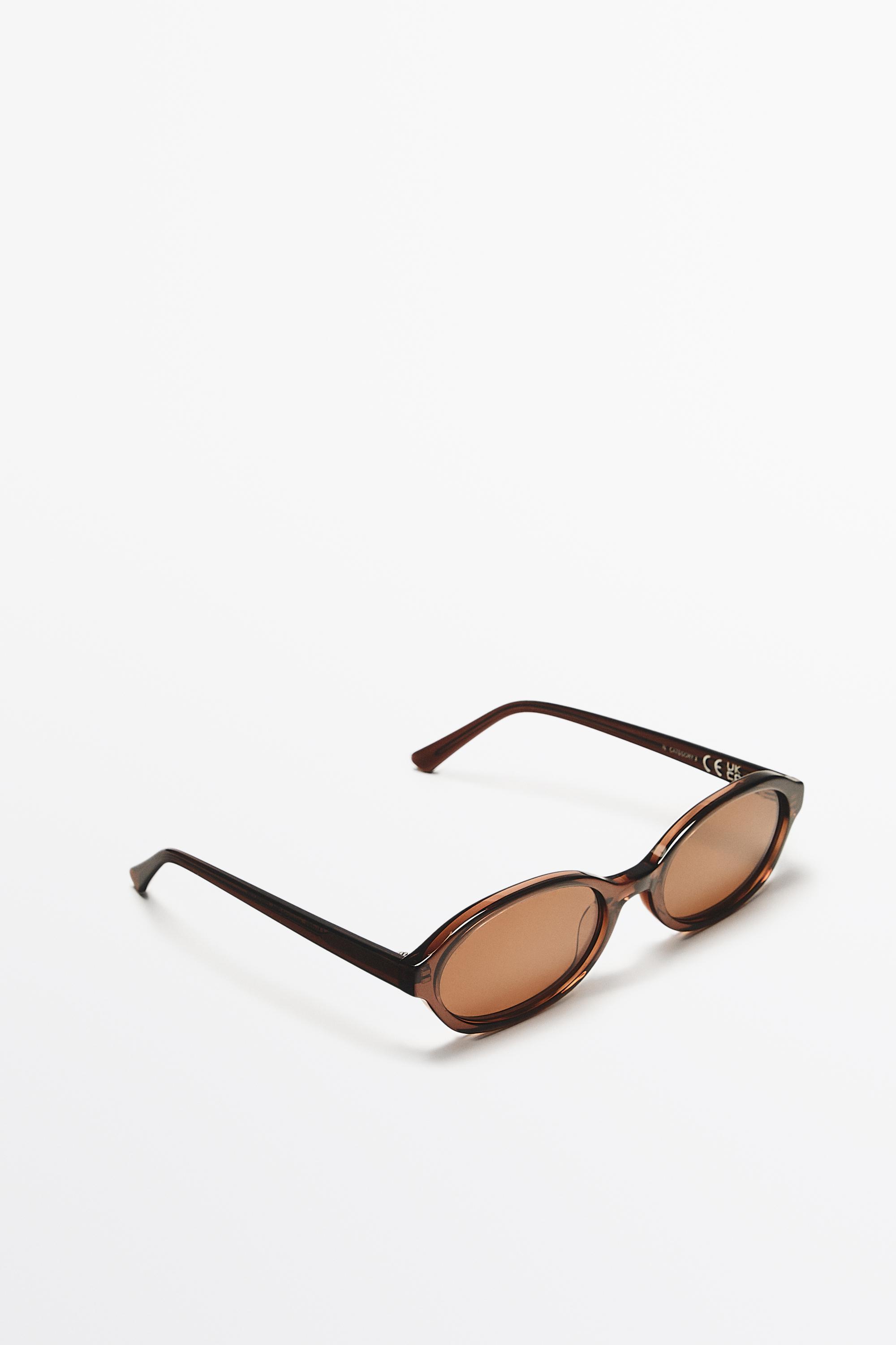 Round sunglasses — BROWN
