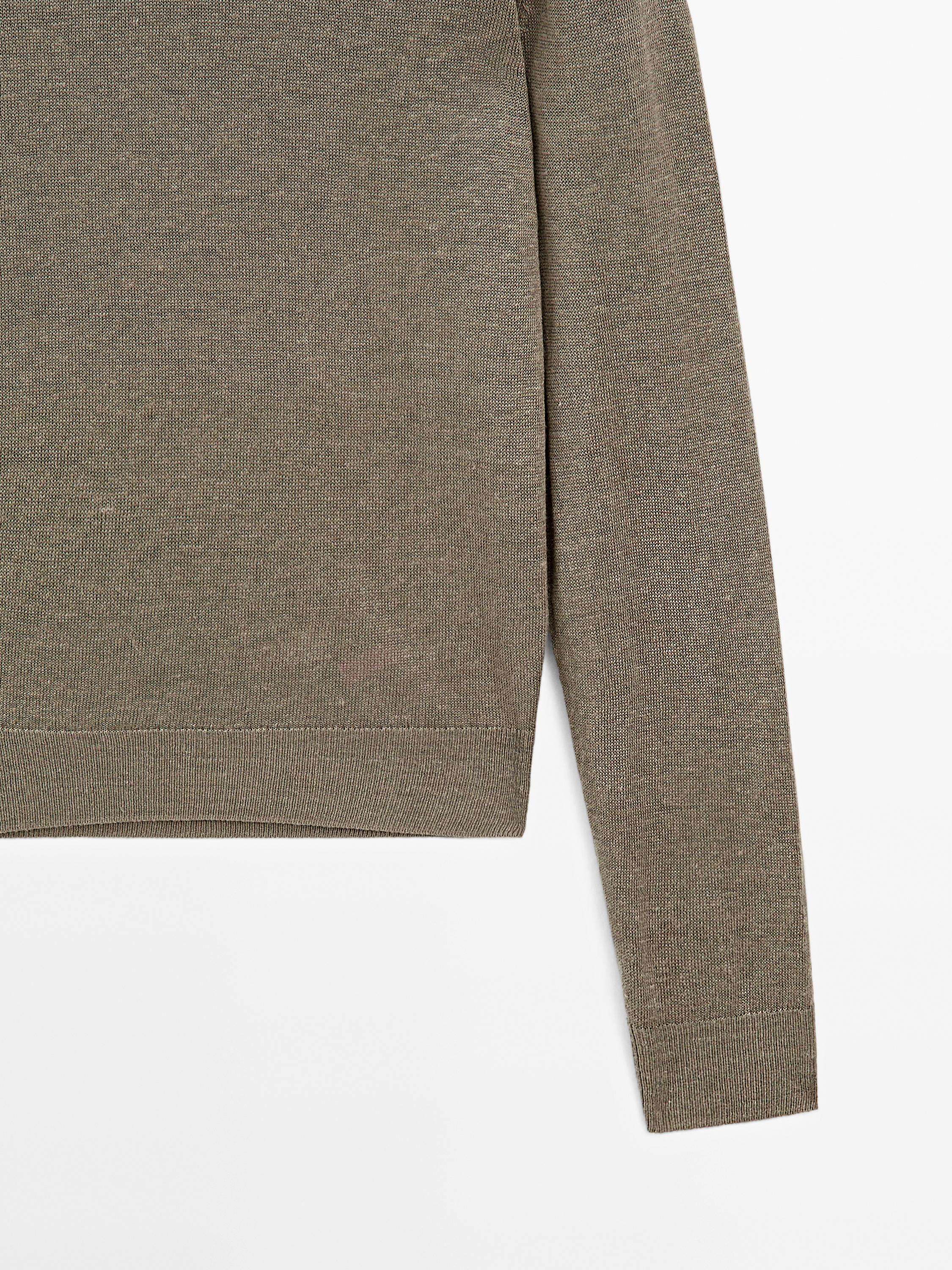 100% linen fine knit sweater