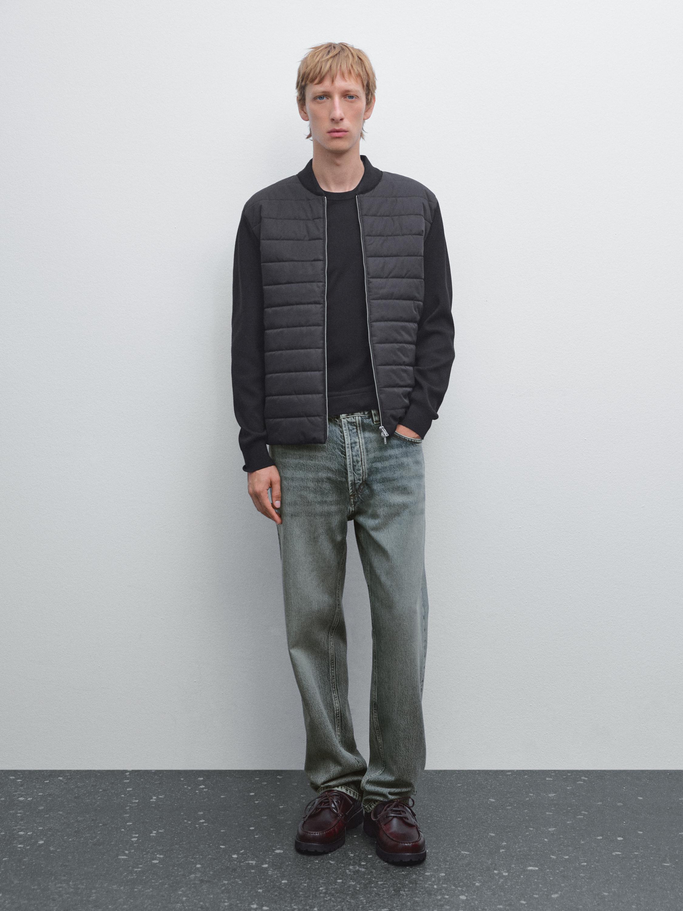Quilted bomber jacket