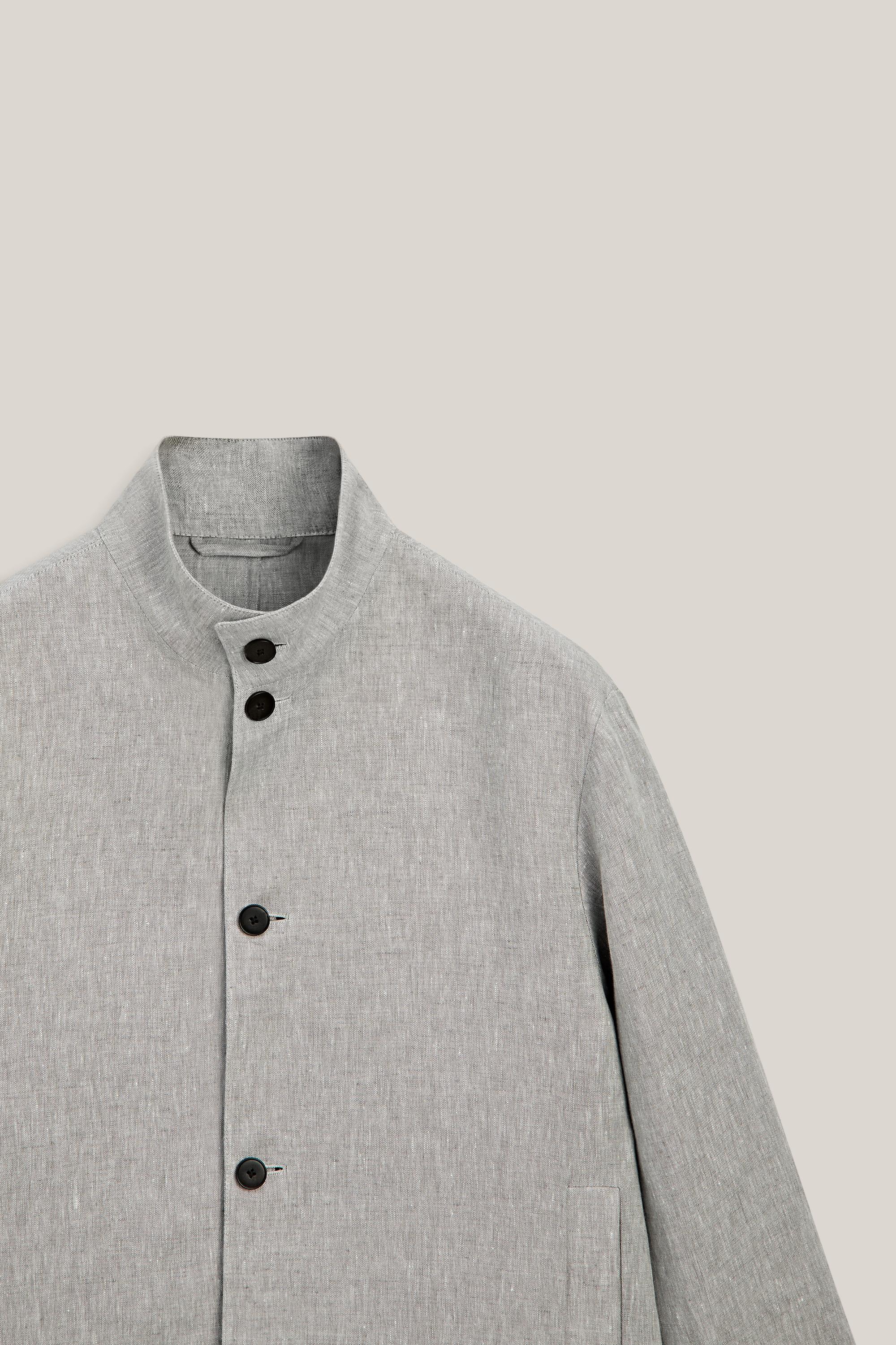 Total look linen bomber jacket - LIMITED EDITION — PEARL GREY