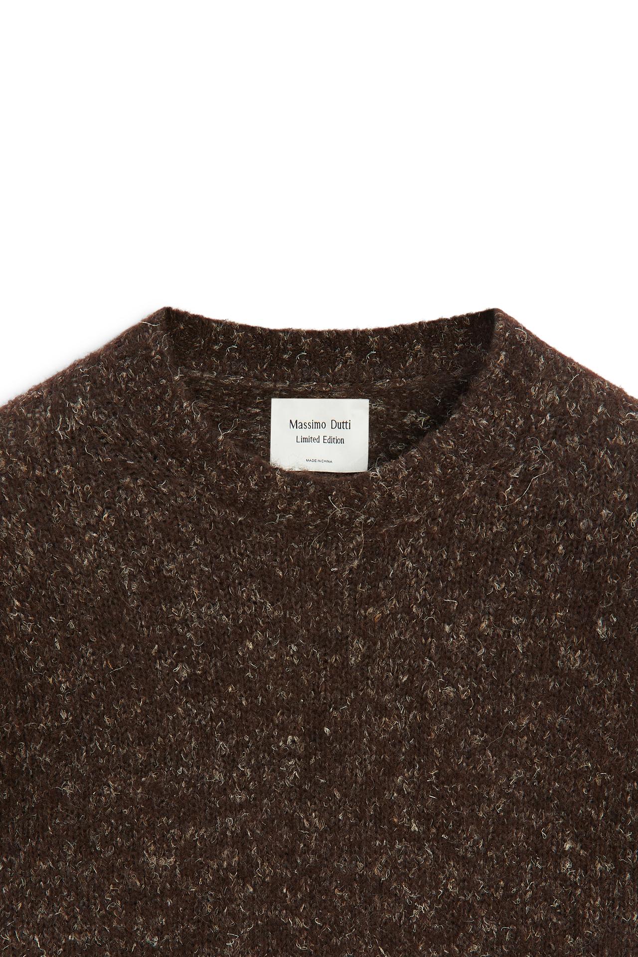 Flecked knit sweater - LIMITED EDITION — BROWN